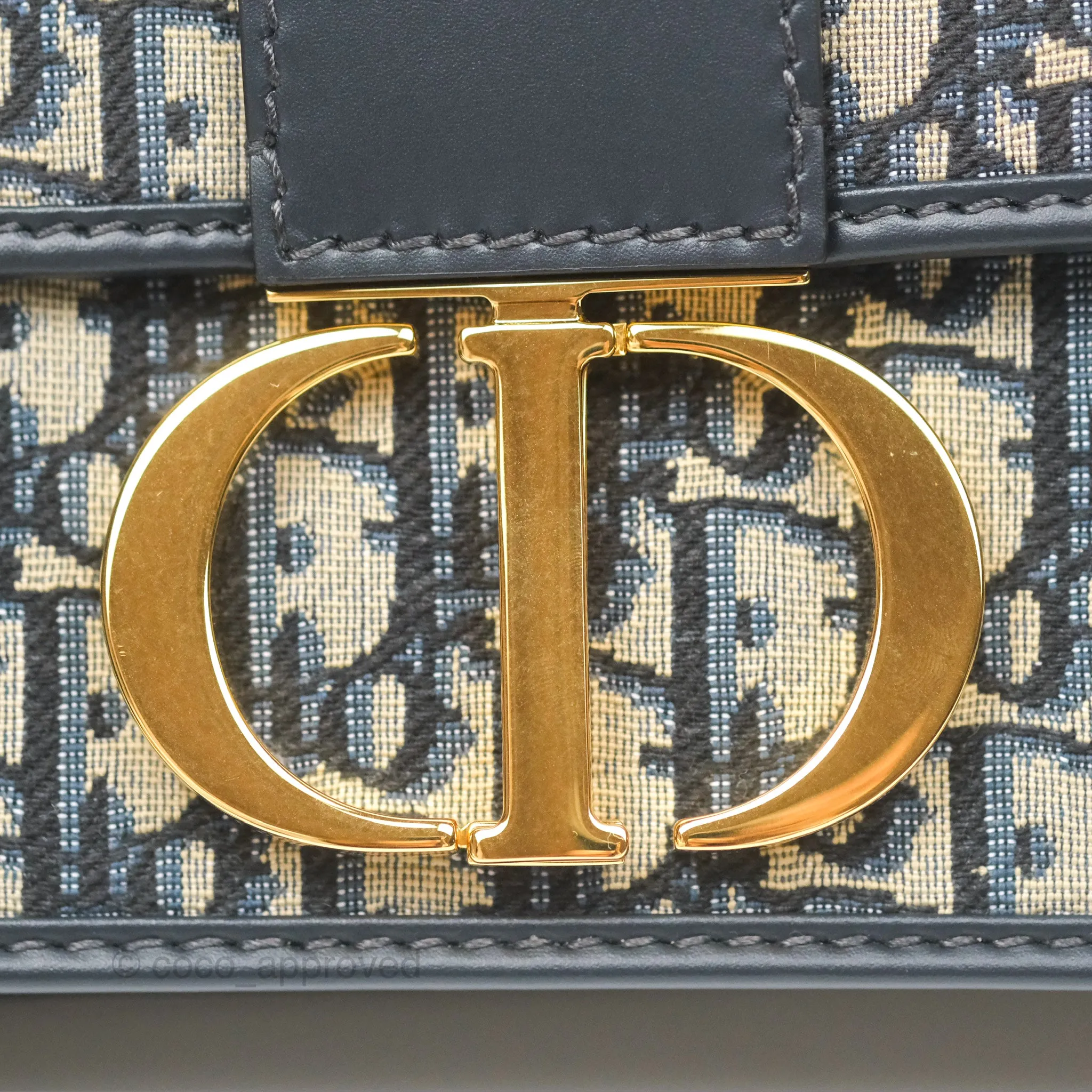 Dior 30 Montaigne Bag Blue Dior Oblique Jacquard