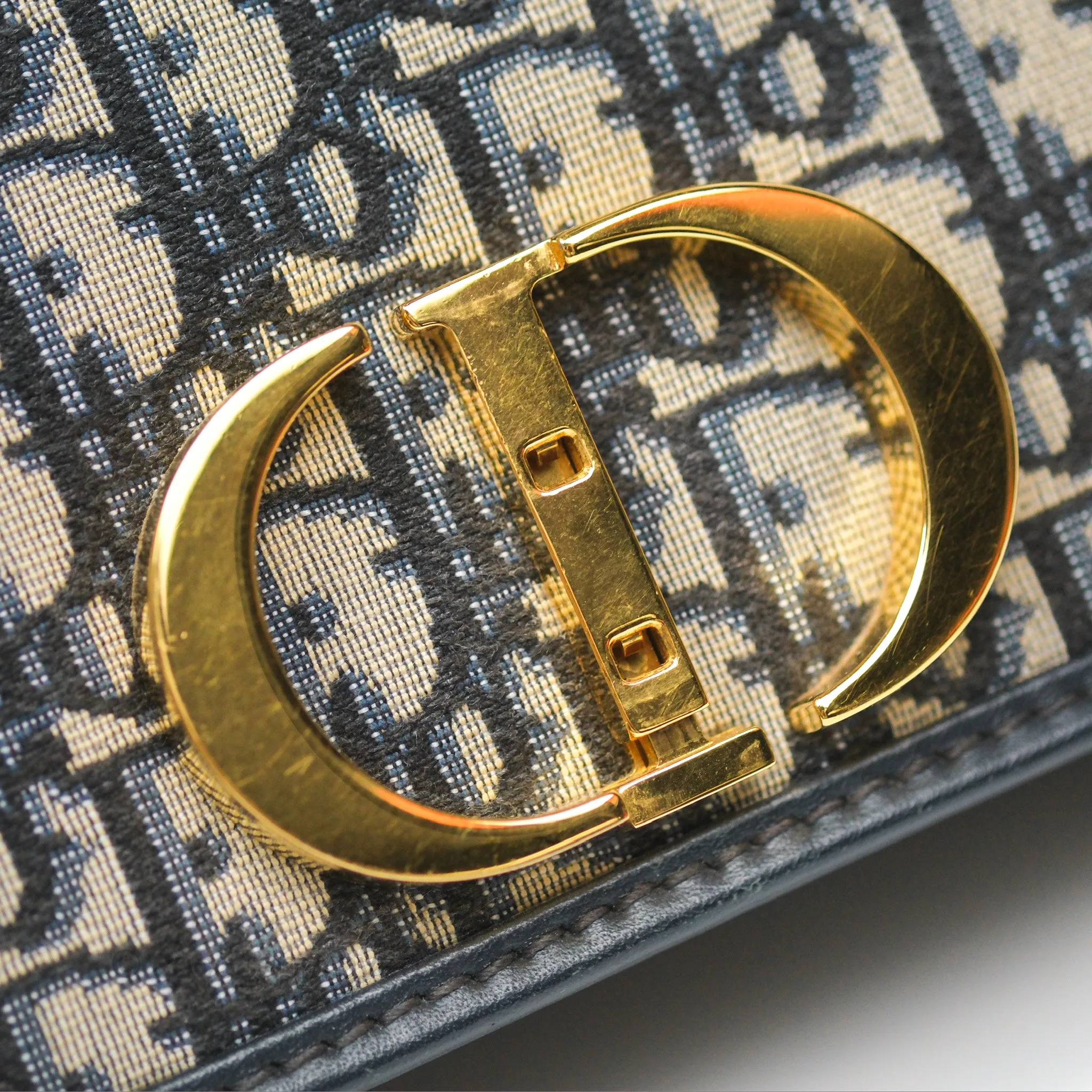 Dior 30 Montaigne Bag Navy Dior Oblique Jacquard