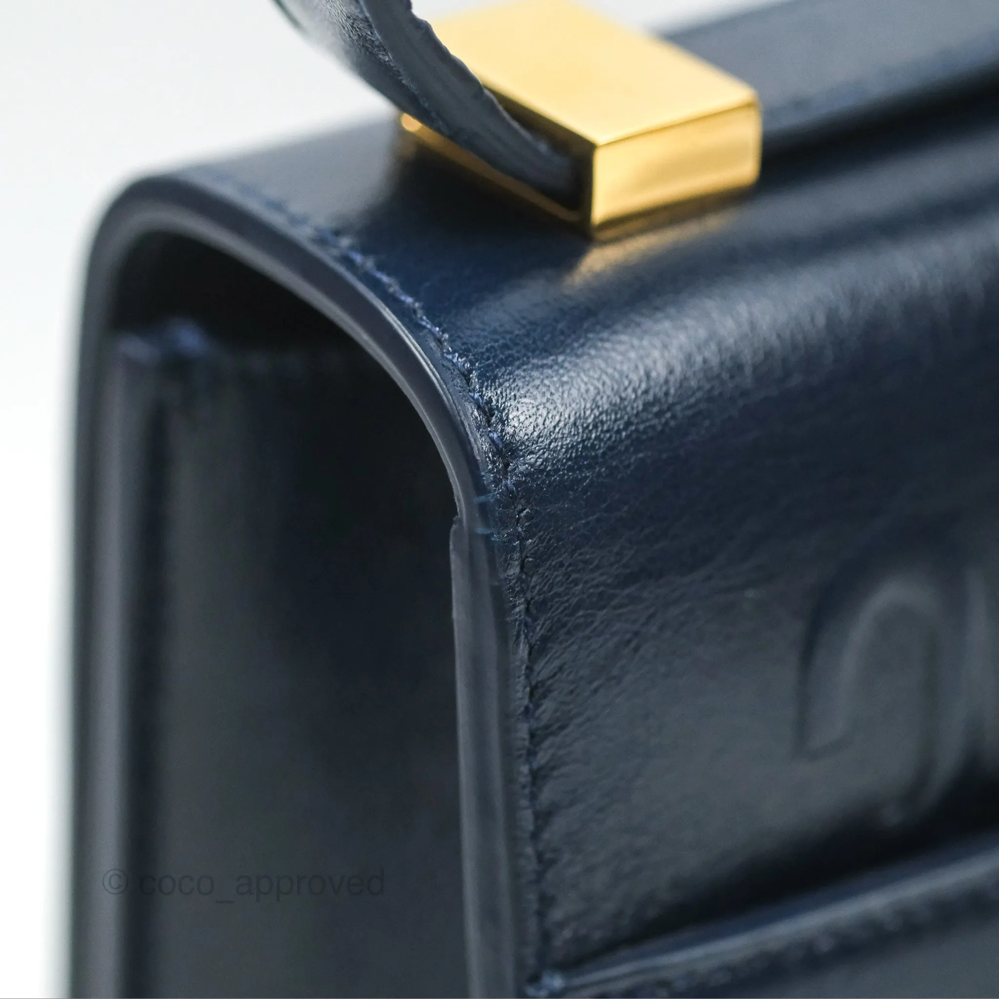 Dior 30 Montaigne Bag Navy Shiny Crinkled Lambskin