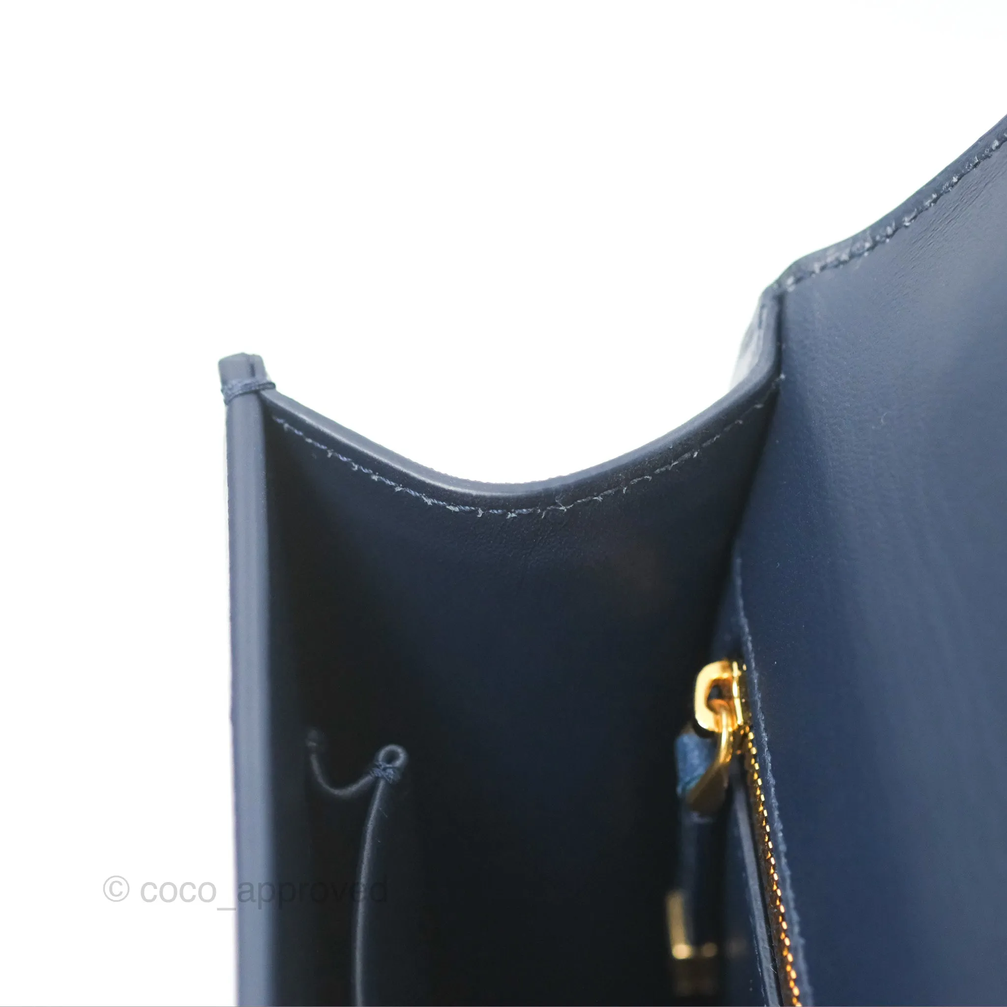 Dior 30 Montaigne Bag Navy Shiny Crinkled Lambskin