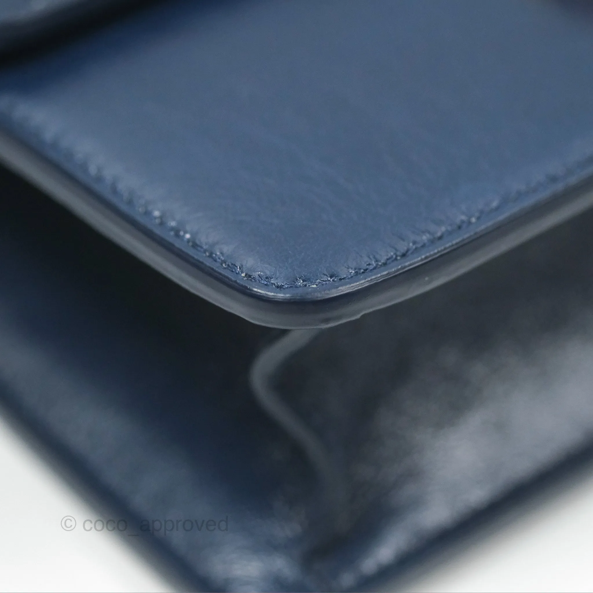 Dior 30 Montaigne Bag Navy Shiny Crinkled Lambskin