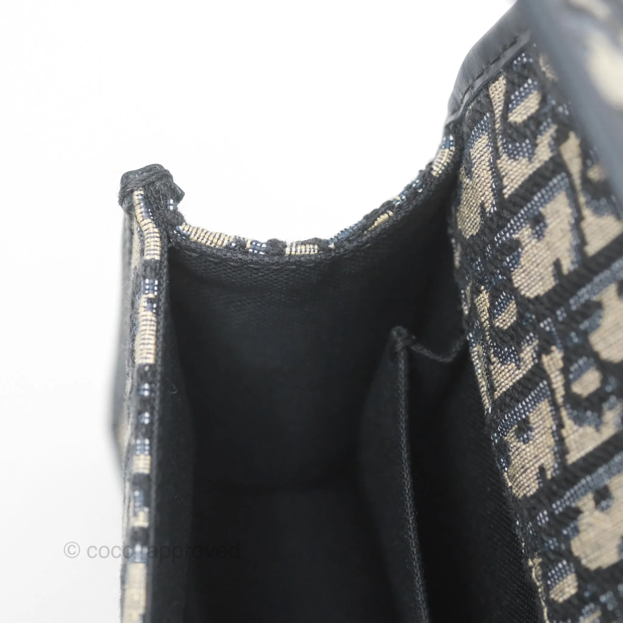 Dior 30 Montaigne East-West Bag With Chain Blue Dior Oblique Jacquard