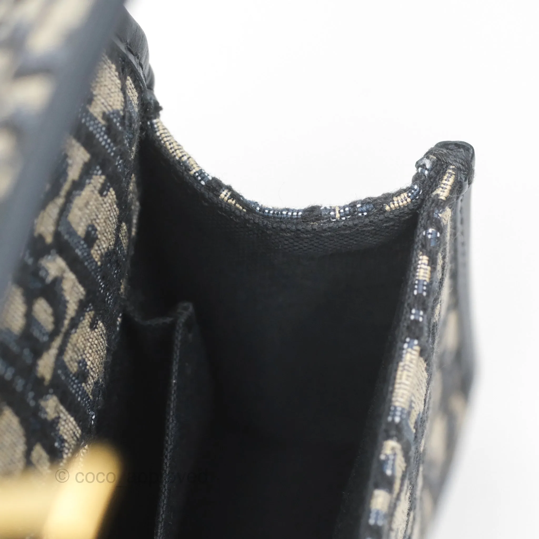 Dior 30 Montaigne East-West Bag With Chain Blue Dior Oblique Jacquard