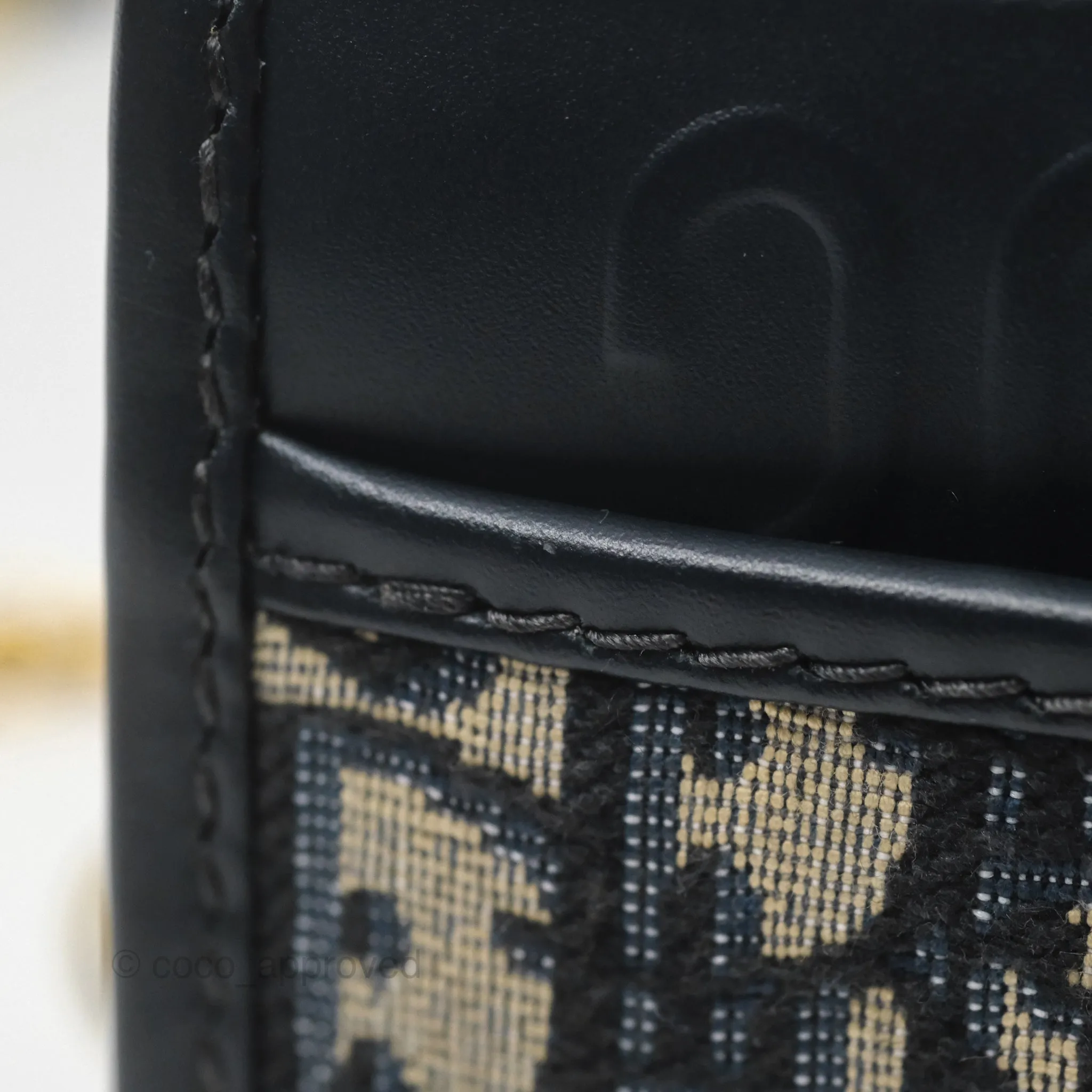 Dior 30 Montaigne East-West Bag With Chain Blue Dior Oblique Jacquard