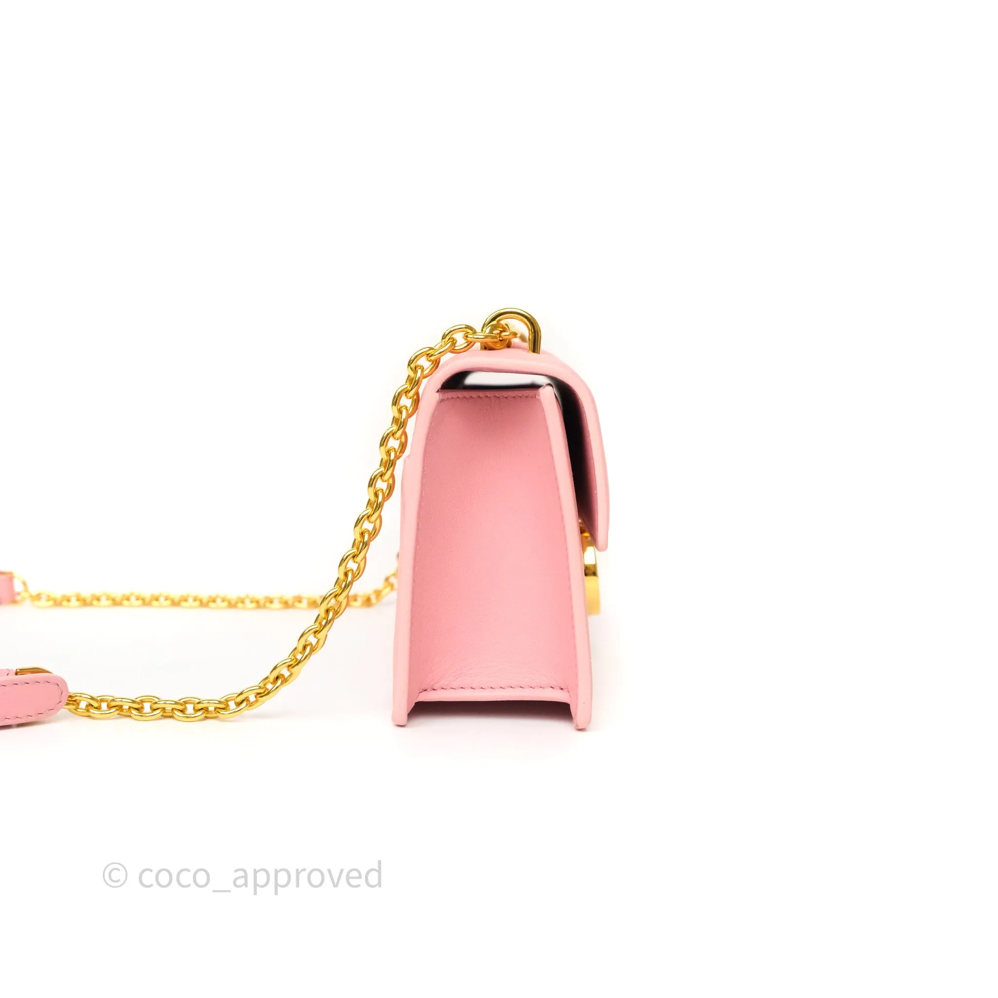 Dior 30 Montaigne East-West Chain Bag Pink
