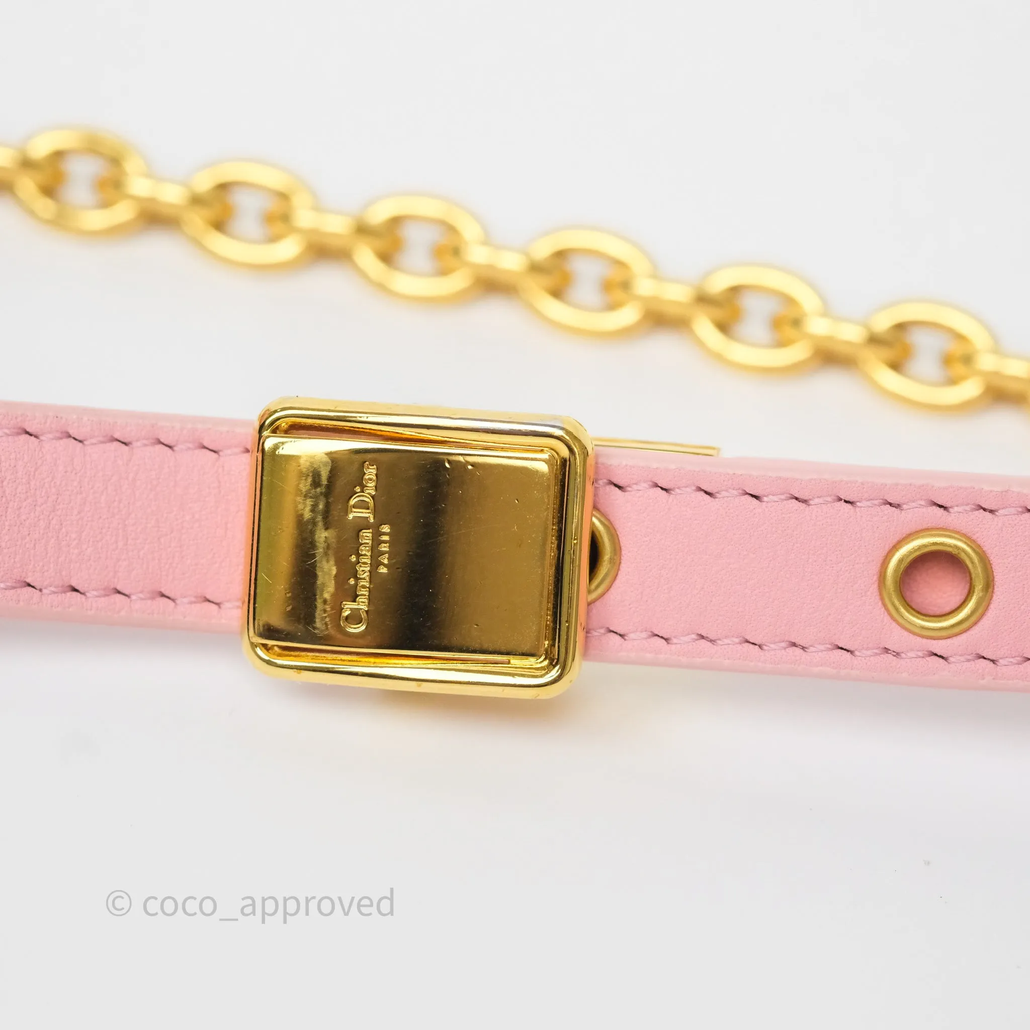 Dior 30 Montaigne East-West Chain Bag Pink