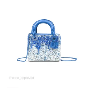 Dior Art Mini Lady Dior Beaded Blue Chong Hyun Ha Collaboration