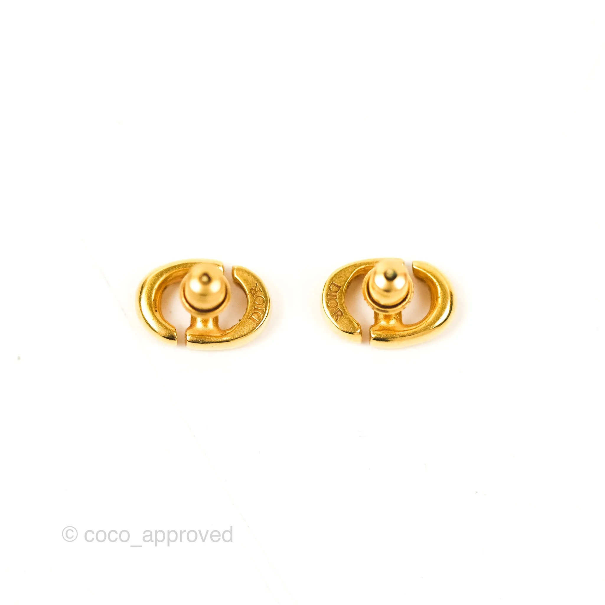 Dior CD Earrings Gold Tone