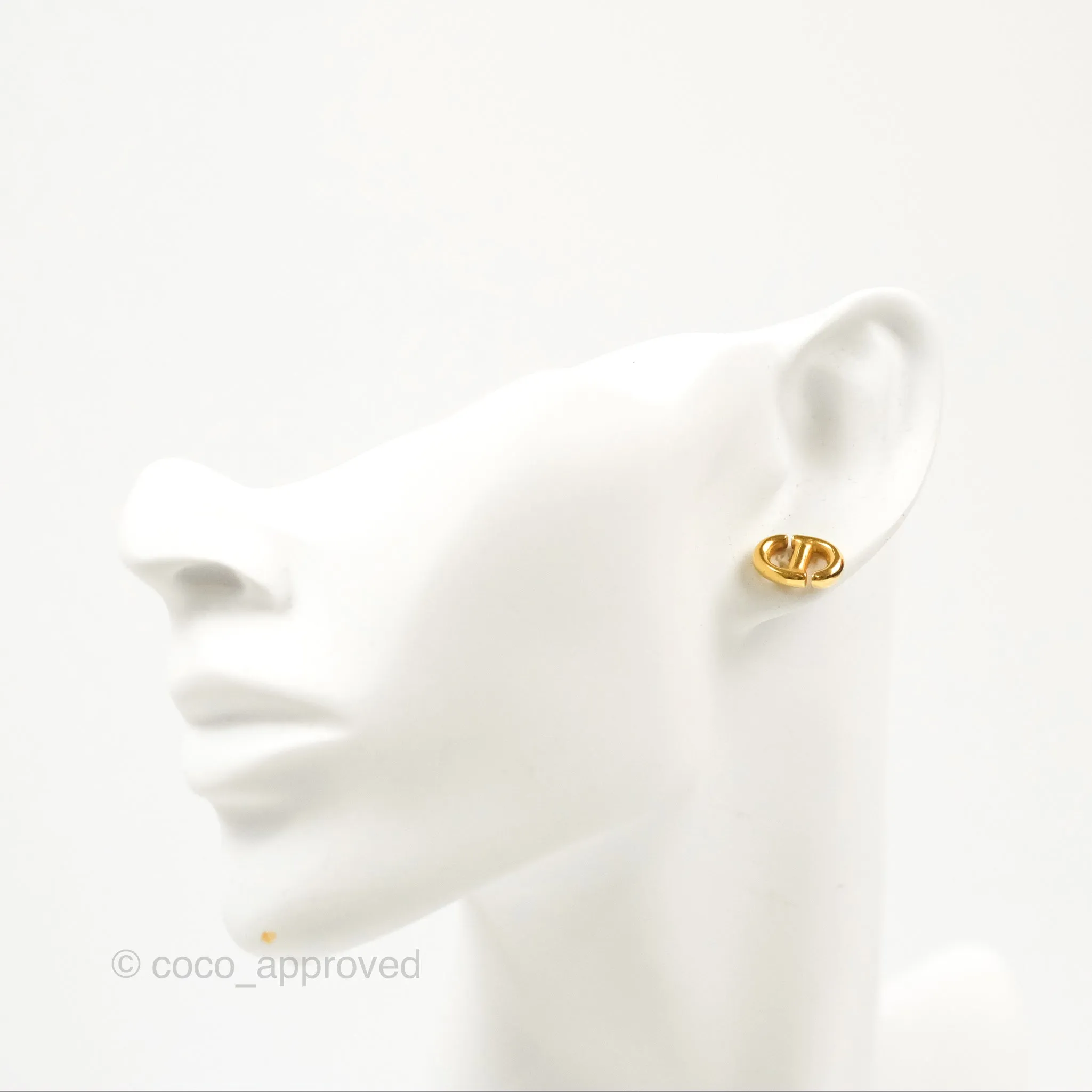 Dior CD Earrings Gold Tone