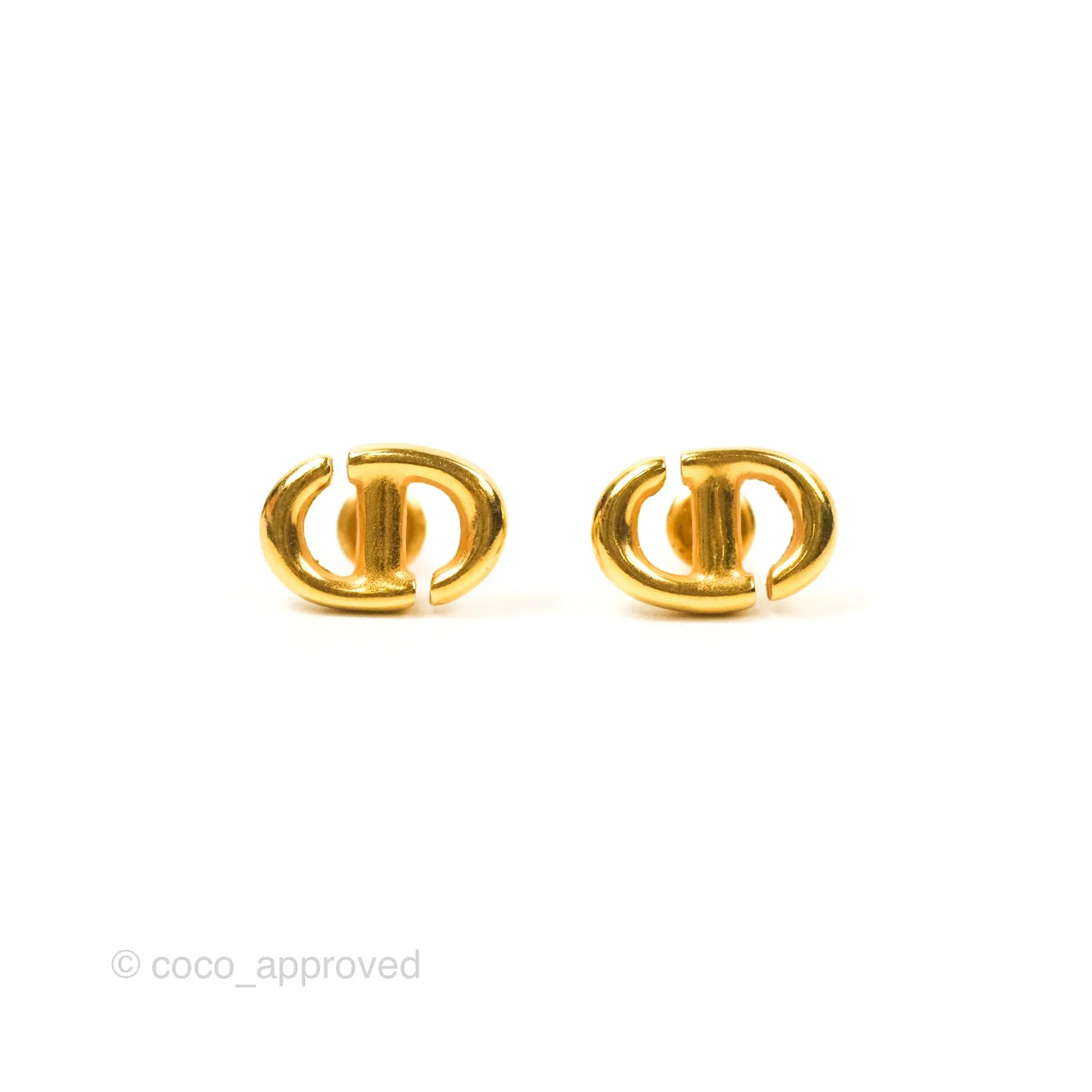 Dior CD Earrings Gold Tone