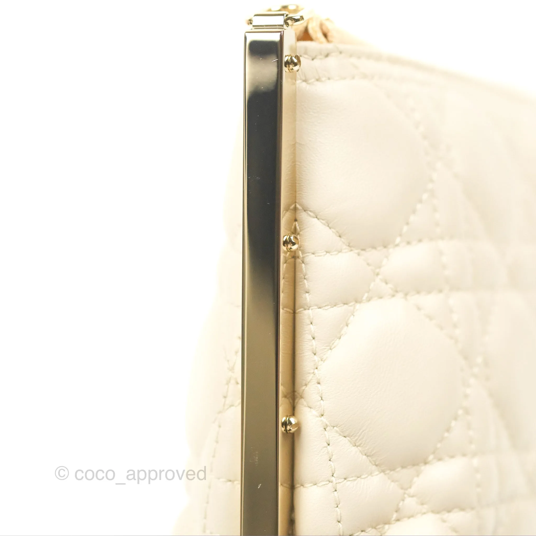 Dior Club Bag Dusty Ivory Cannage Lambskin