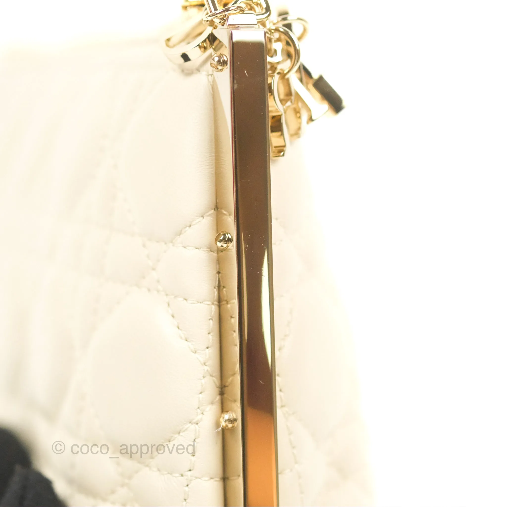 Dior Club Bag Dusty Ivory Cannage Lambskin