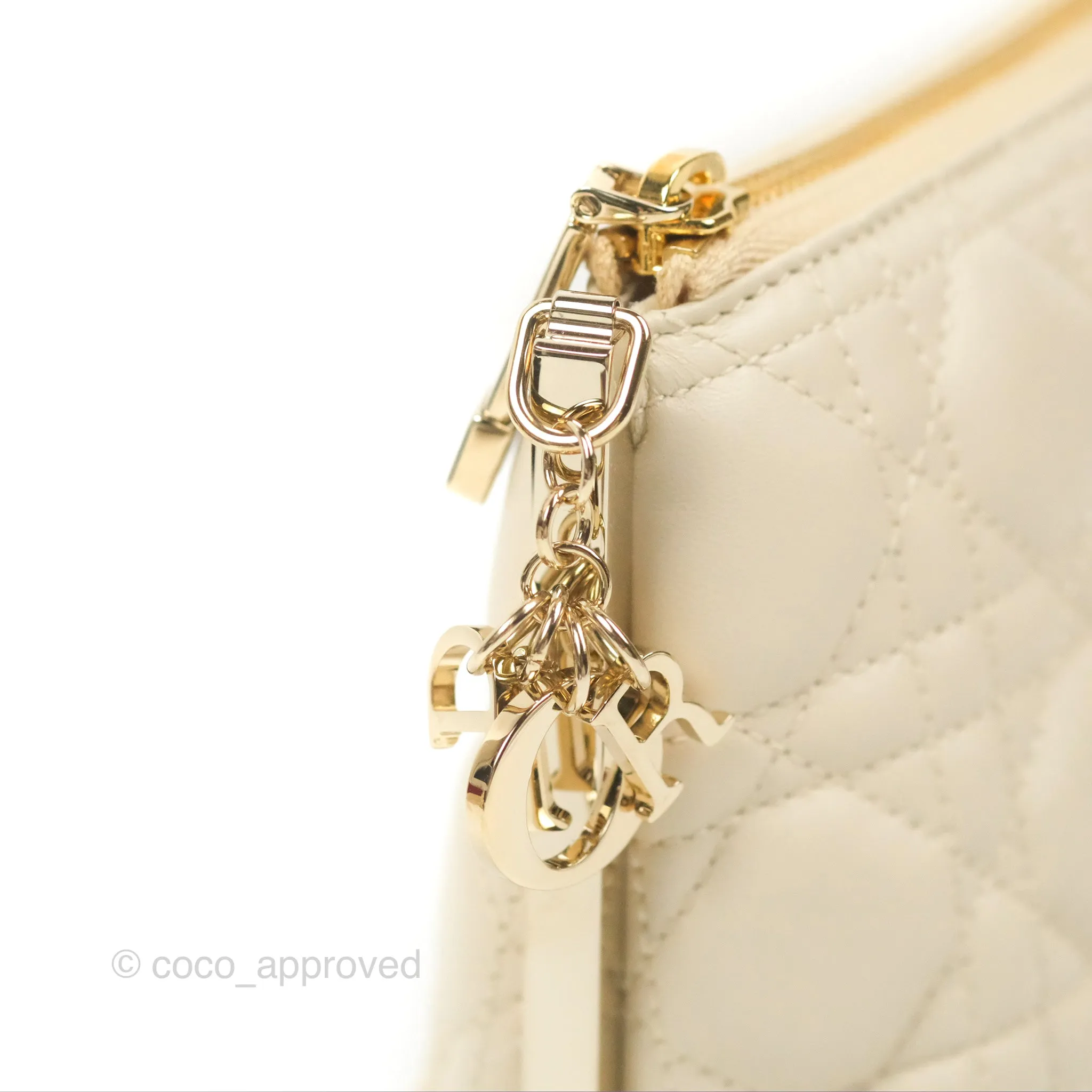 Dior Club Bag Dusty Ivory Cannage Lambskin