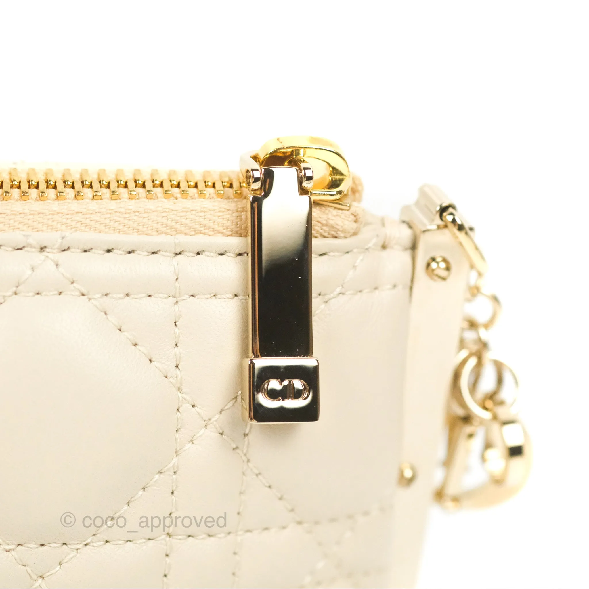 Dior Club Bag Dusty Ivory Cannage Lambskin