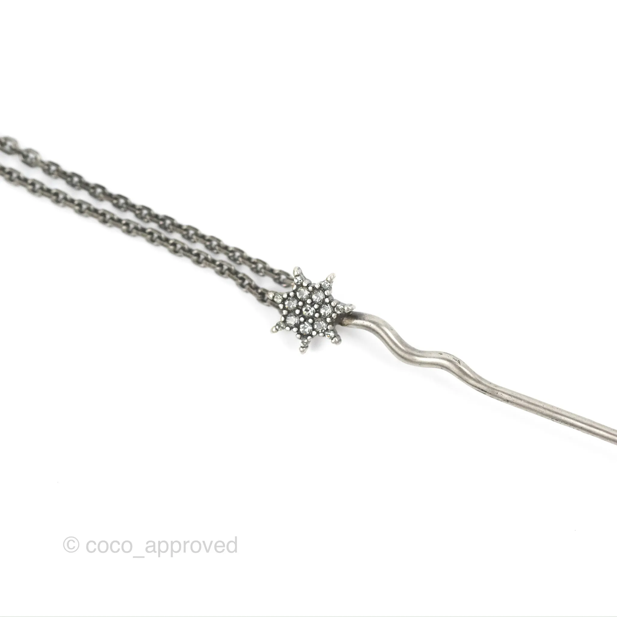 Dior Crystal Star Sphere Pendant Long Necklace