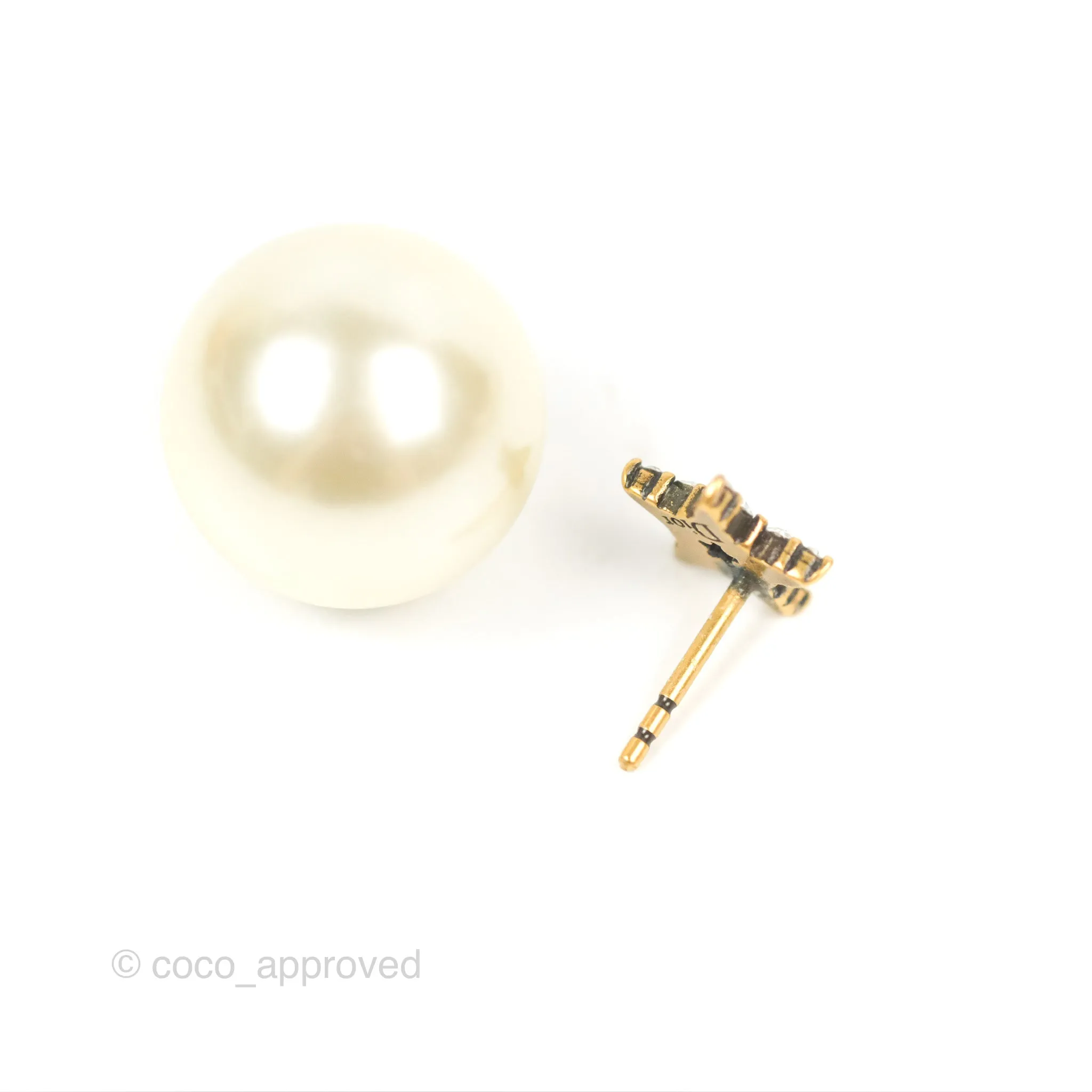 Dior Crystal Star Tribal Earrings Gold Tone