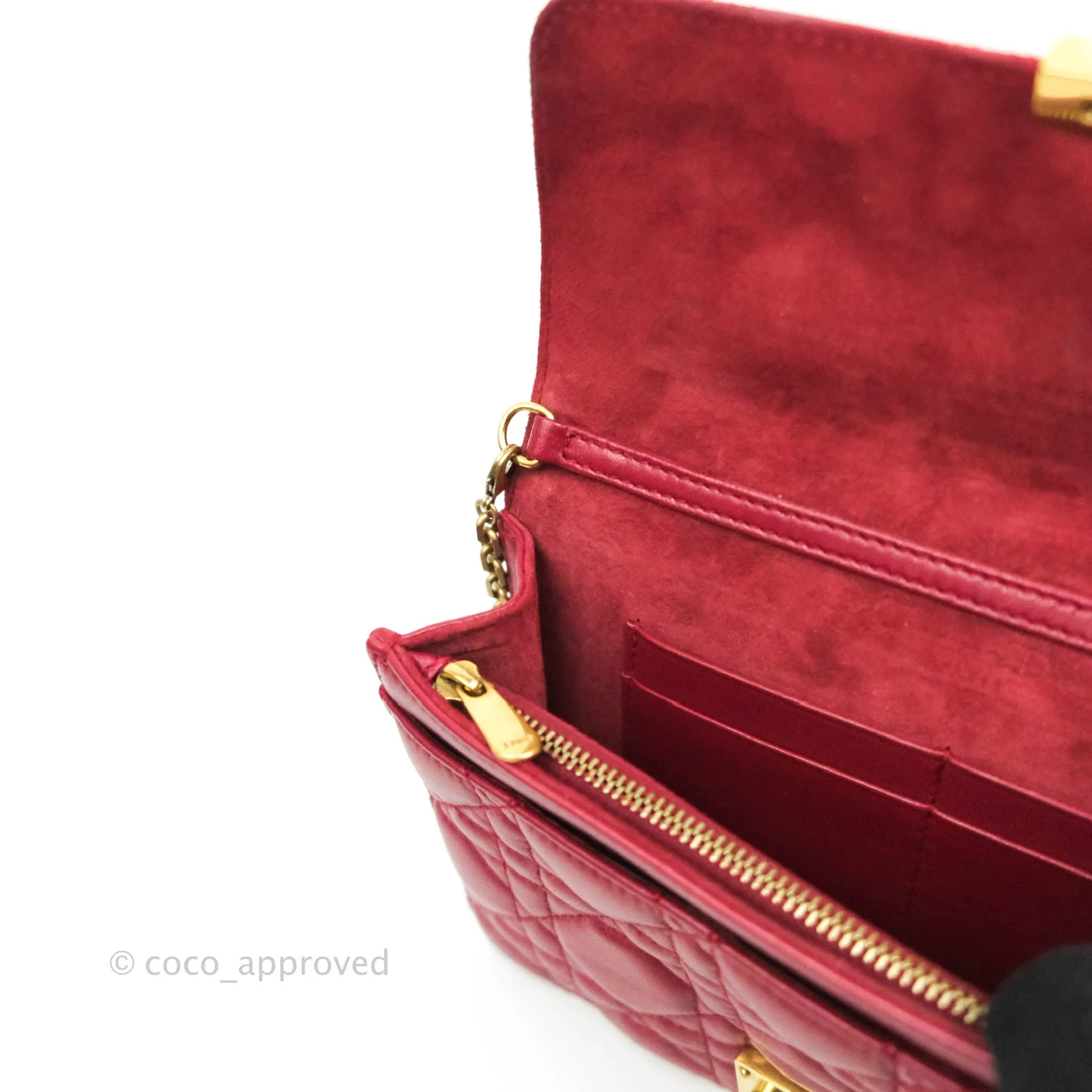 Dior DiorAddict WOC Red Lambskin Gold Hardware