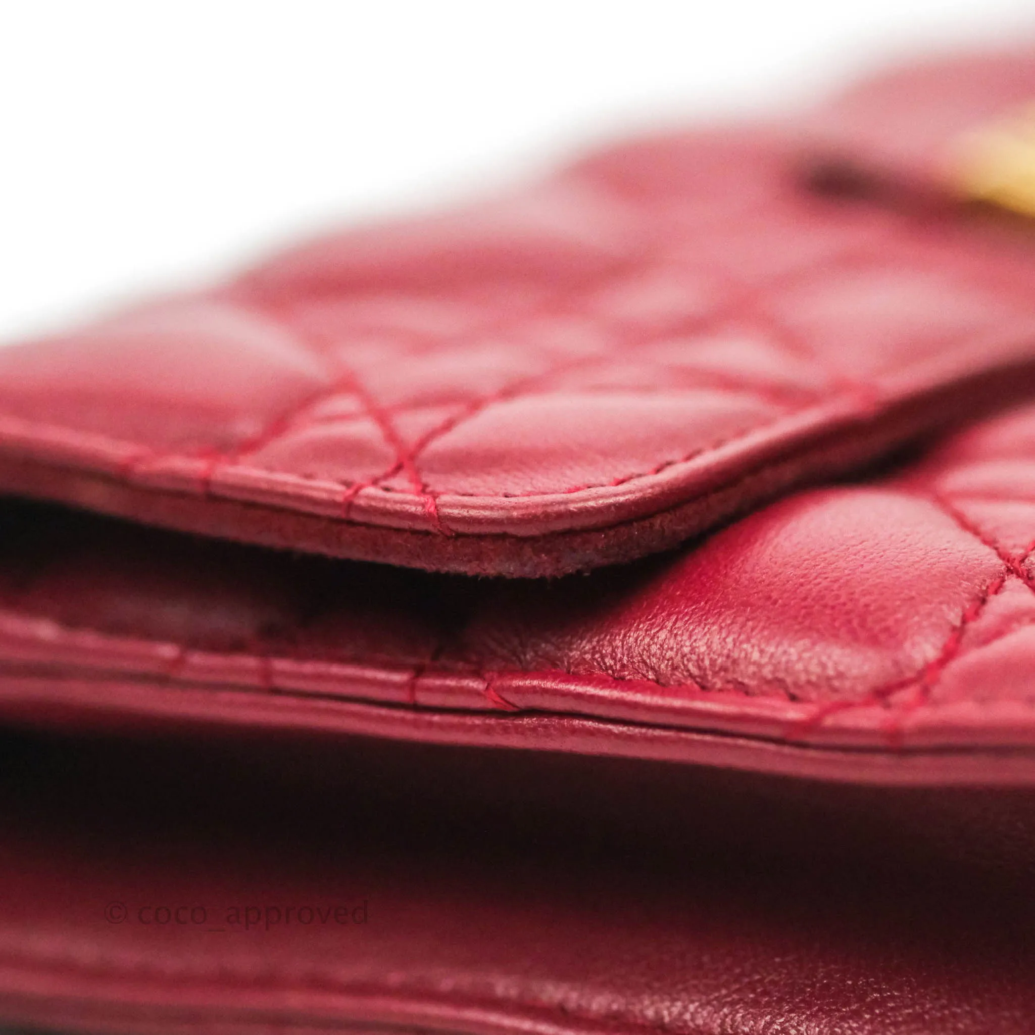 Dior DiorAddict WOC Red Lambskin Gold Hardware