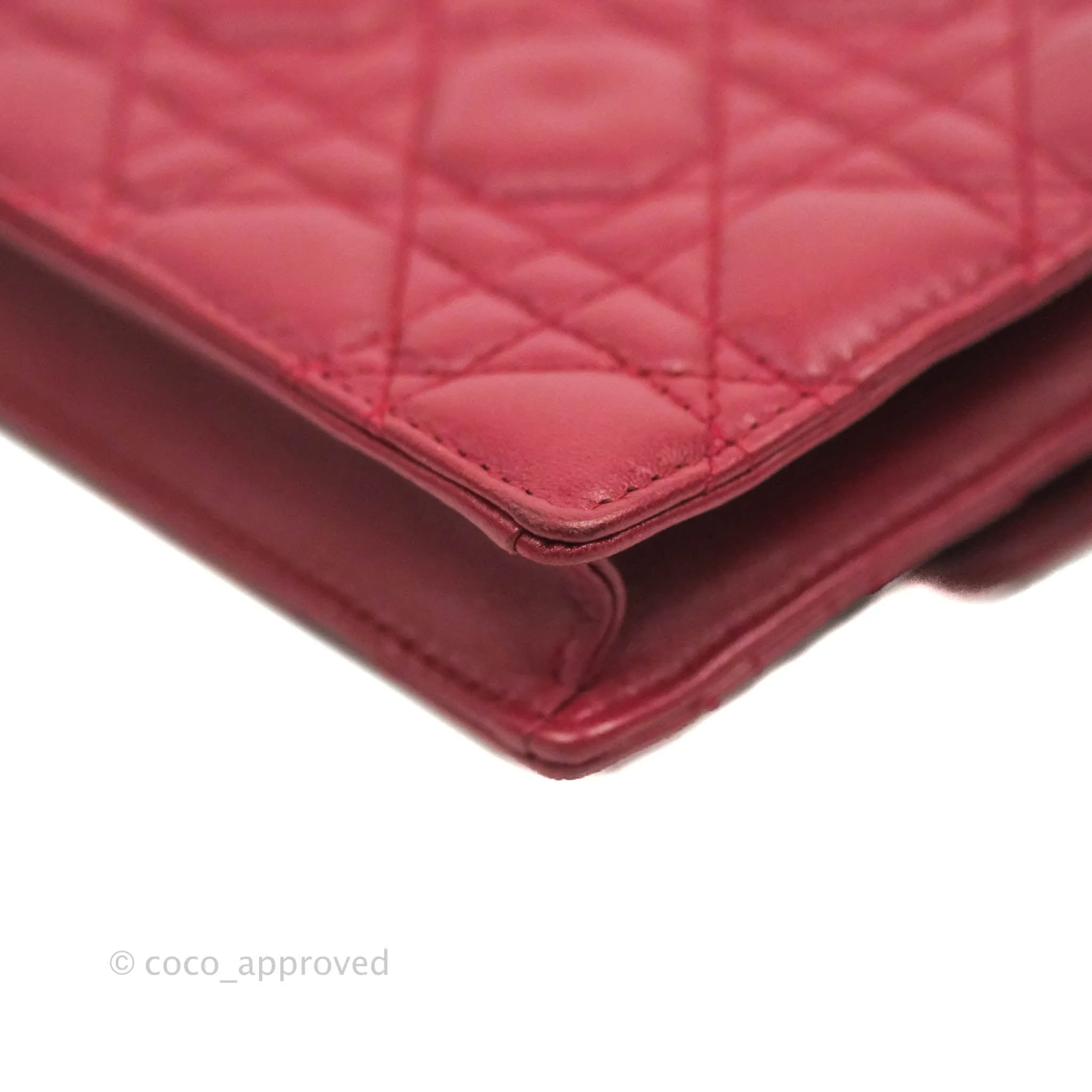 Dior DiorAddict WOC Red Lambskin Gold Hardware