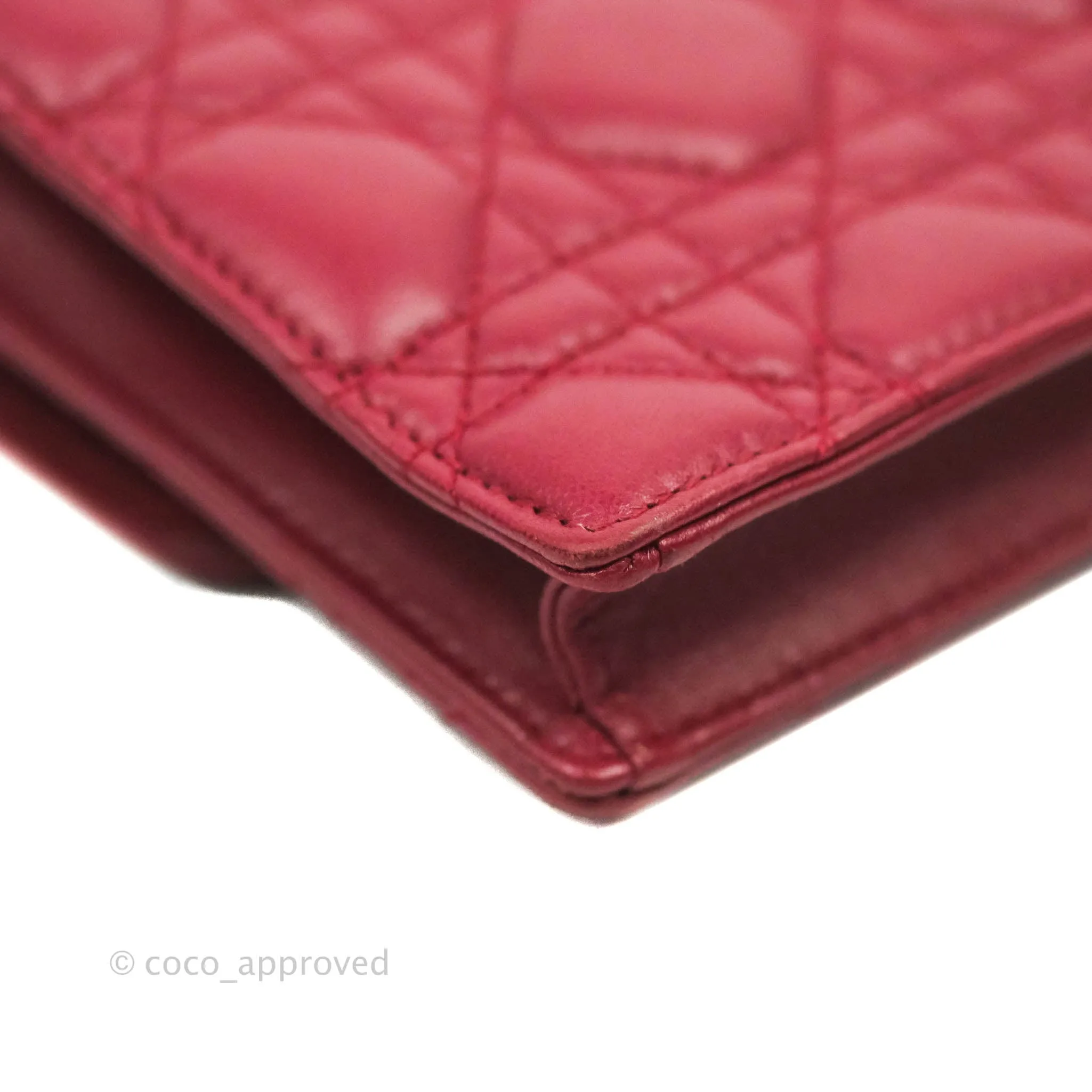 Dior DiorAddict WOC Red Lambskin Gold Hardware