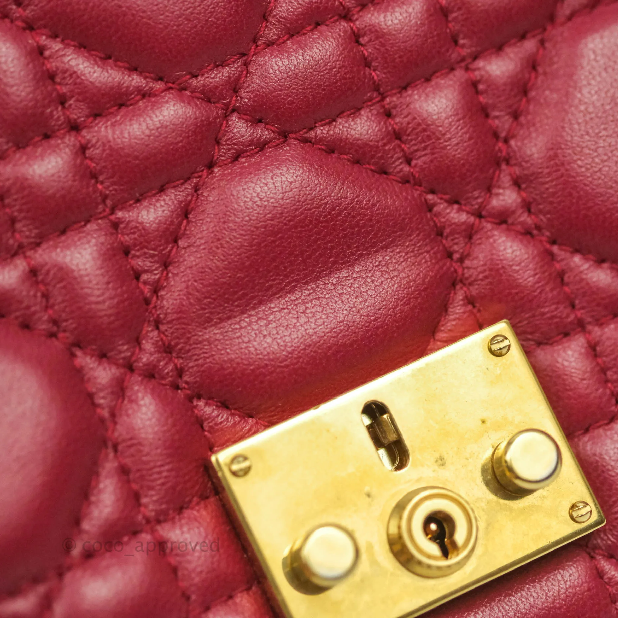 Dior DiorAddict WOC Red Lambskin Gold Hardware