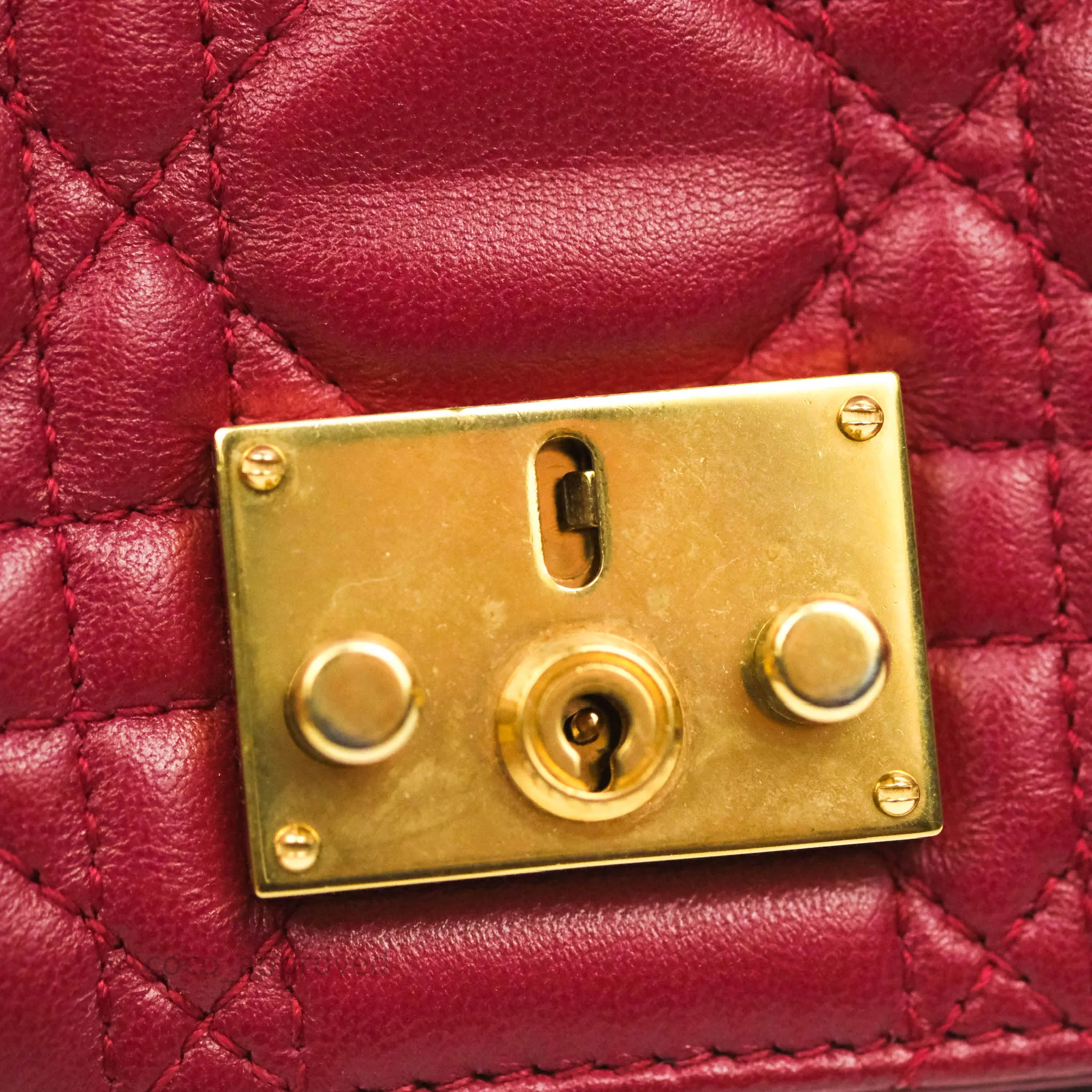 Dior DiorAddict WOC Red Lambskin Gold Hardware