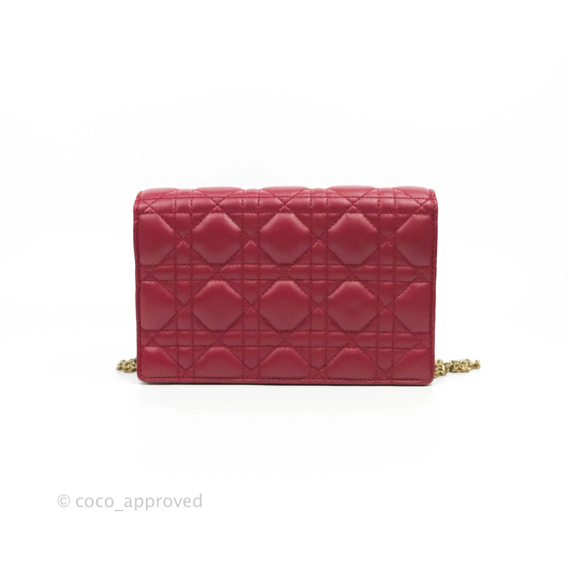 Dior DiorAddict WOC Red Lambskin Gold Hardware
