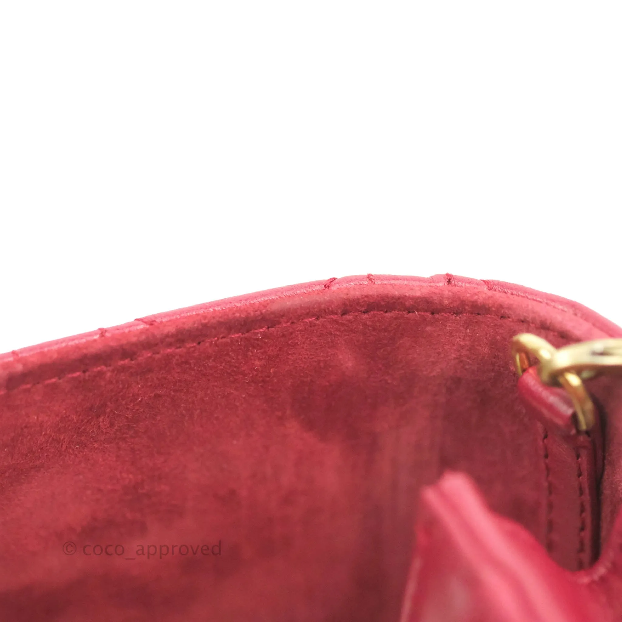 Dior DiorAddict WOC Red Lambskin Gold Hardware