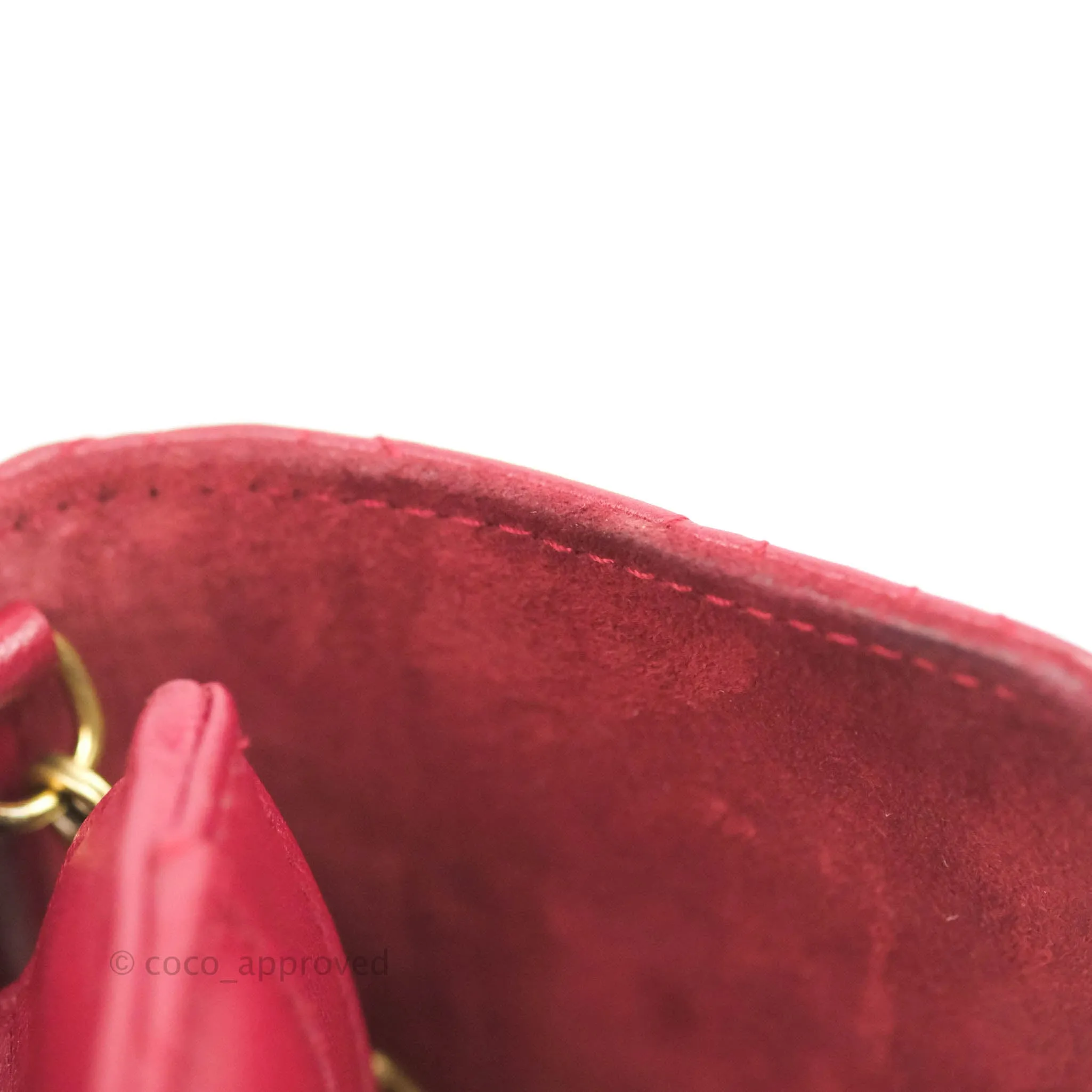 Dior DiorAddict WOC Red Lambskin Gold Hardware