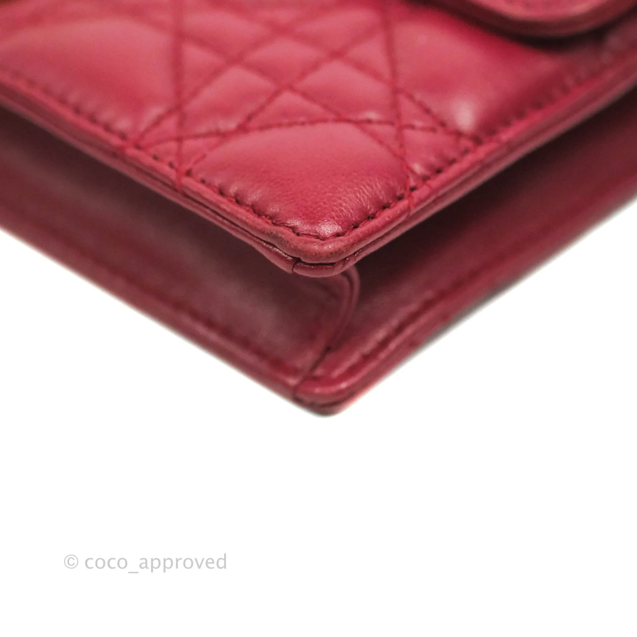 Dior DiorAddict WOC Red Lambskin Gold Hardware