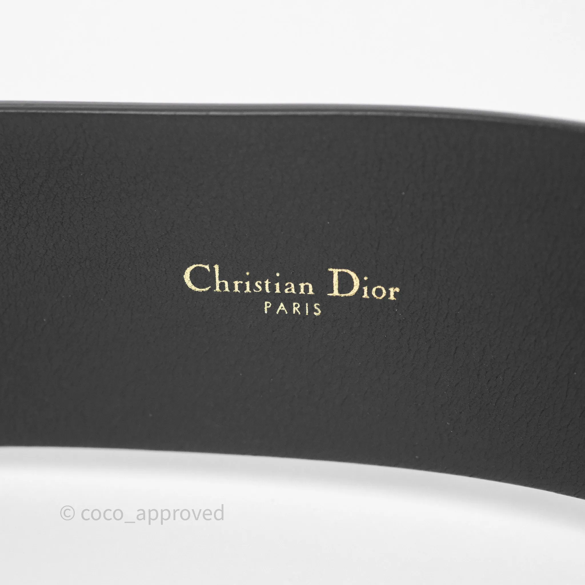 Dior Diorquake Belt Black Calfskin Size 85