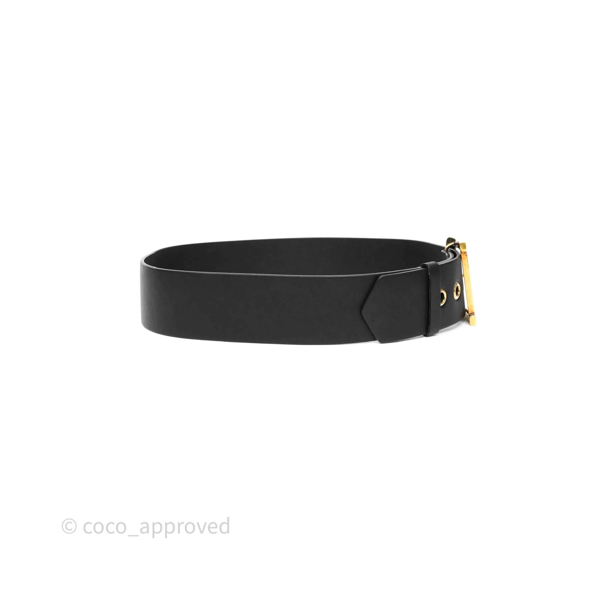 Dior Diorquake Belt Black Calfskin Size 85