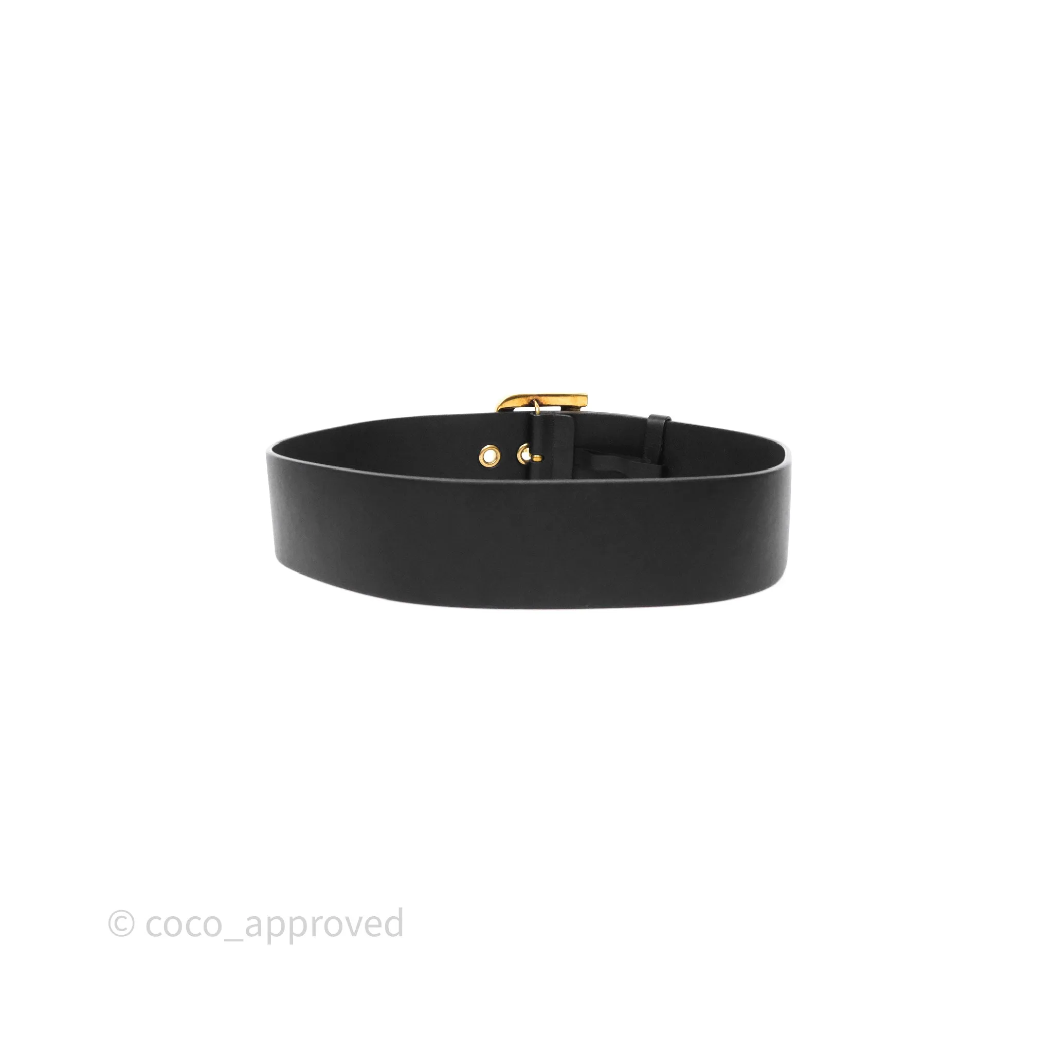 Dior Diorquake Belt Black Calfskin Size 85