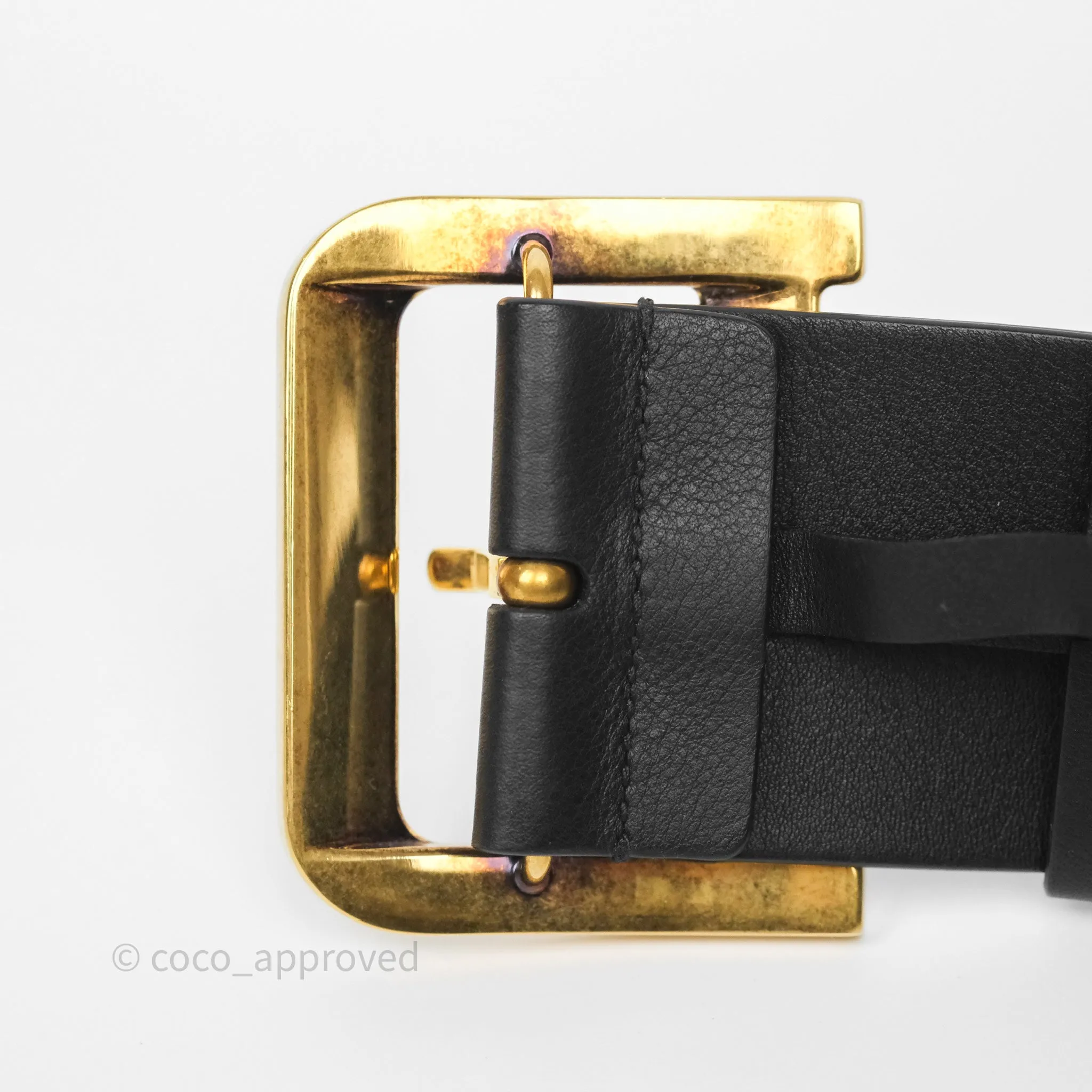 Dior Diorquake Belt Black Calfskin Size 85
