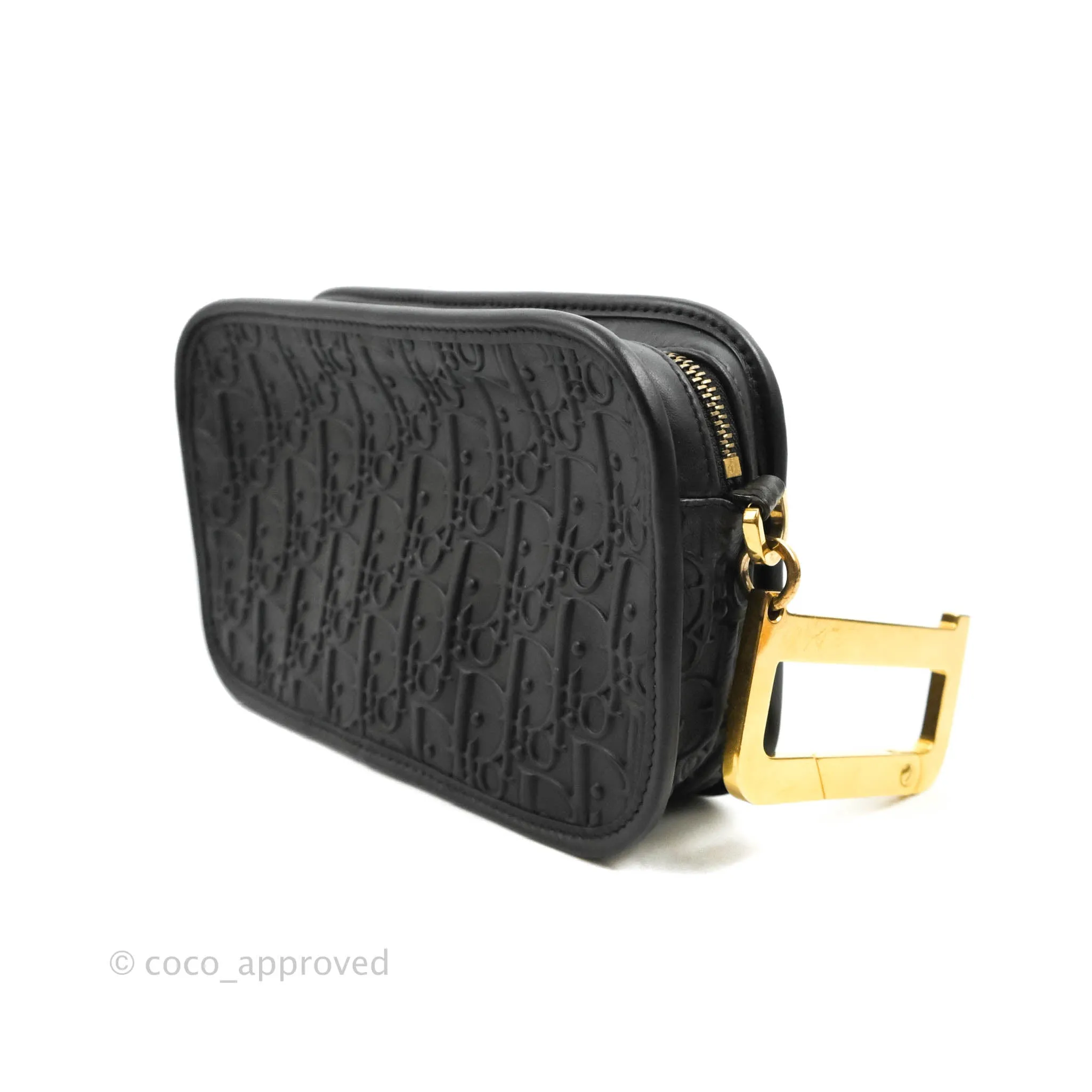 Dior Diorquake Clutch Black Oblique Embossed Calfskin