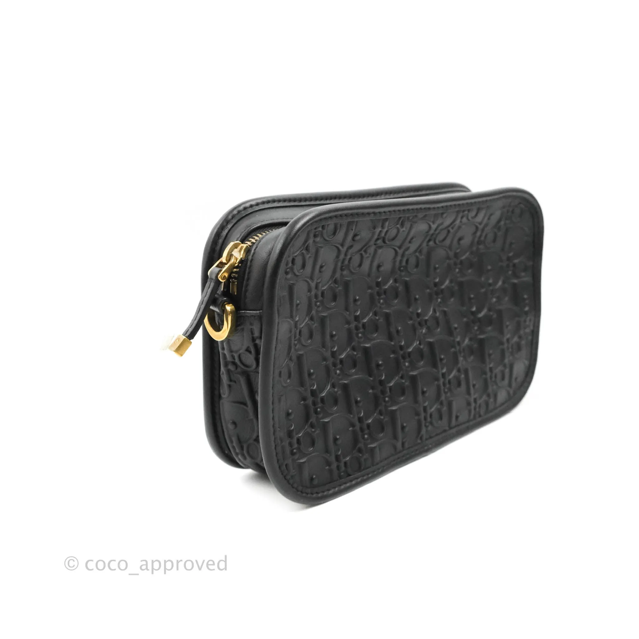 Dior Diorquake Clutch Black Oblique Embossed Calfskin