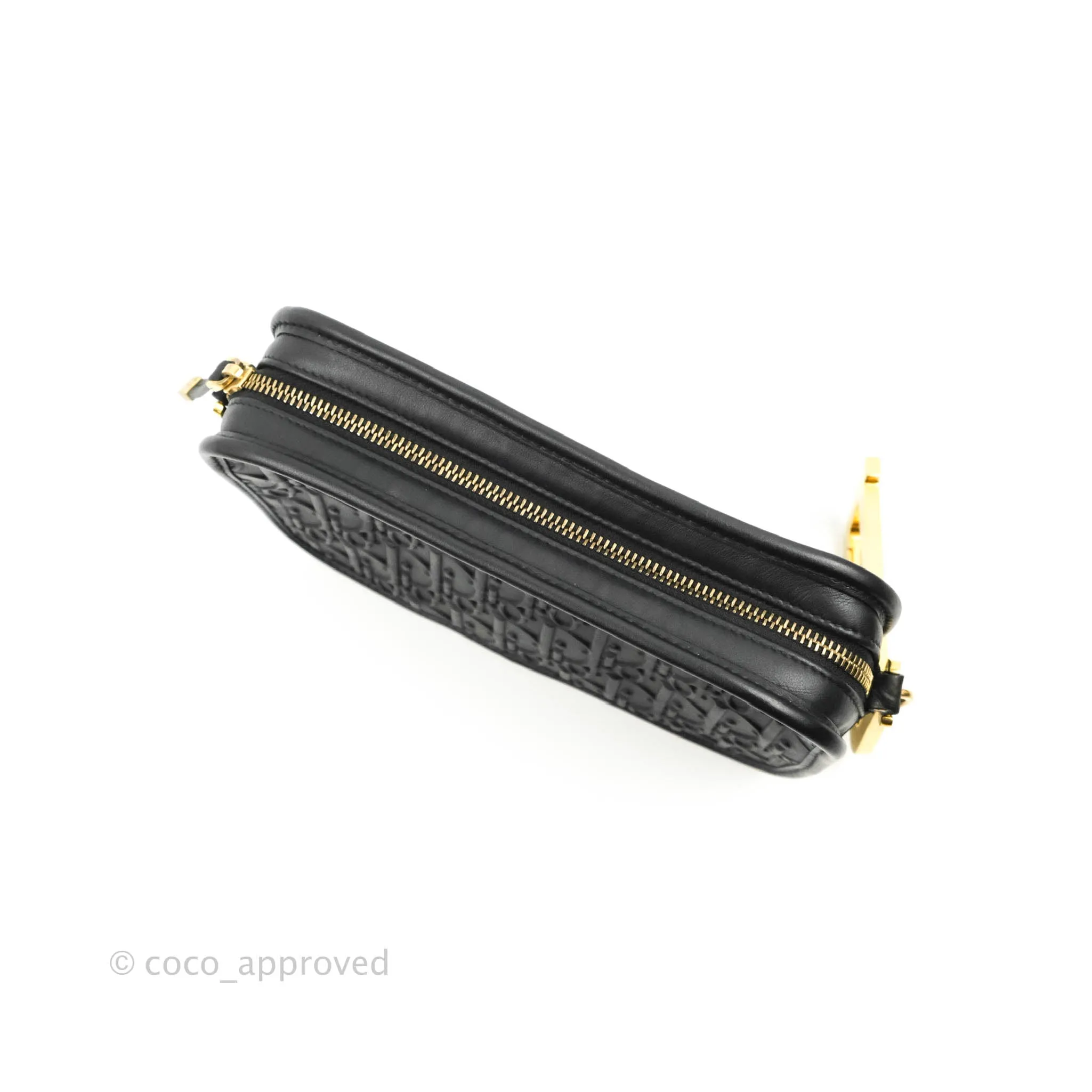 Dior Diorquake Clutch Black Oblique Embossed Calfskin