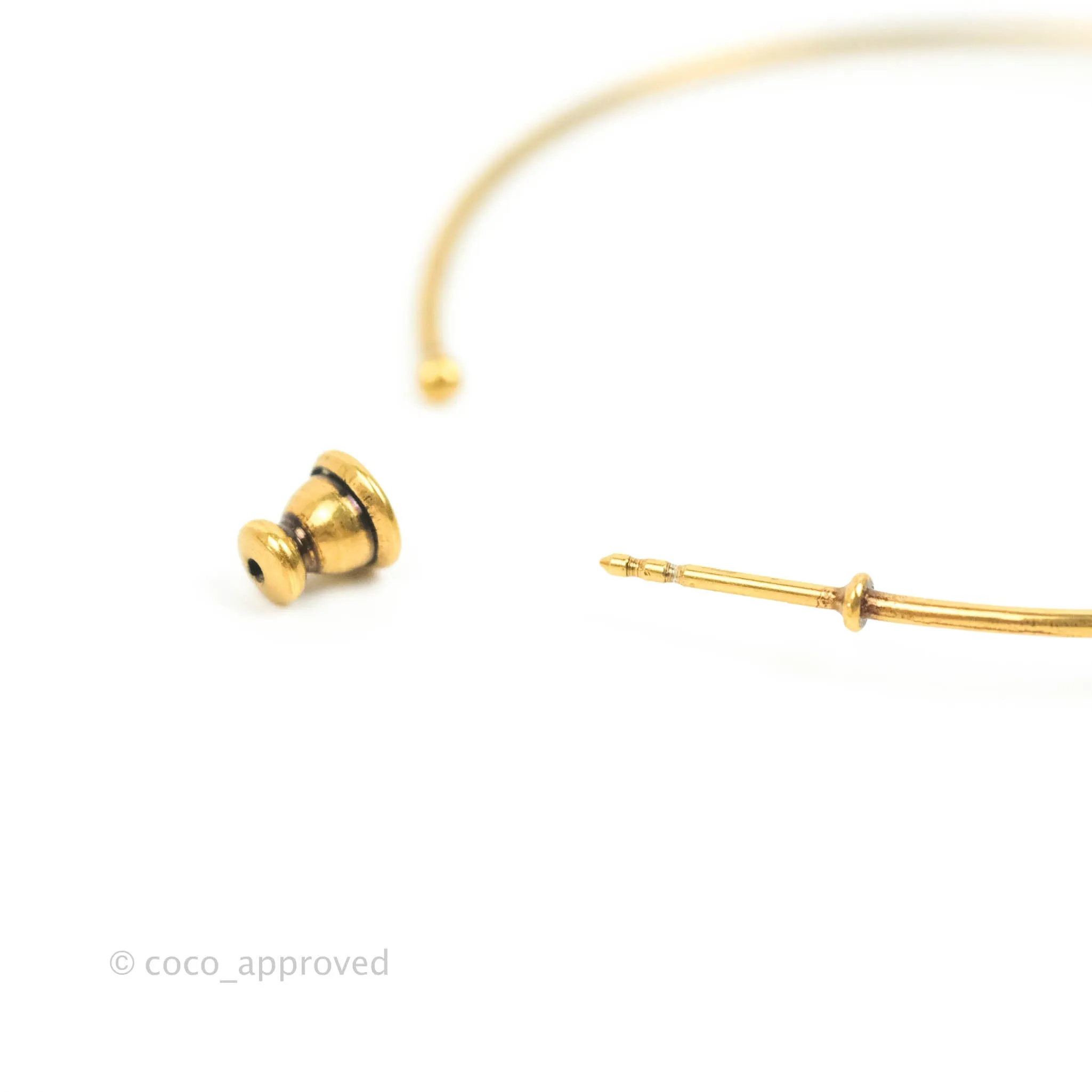 Dior J'adore Hoops Earrings Antique Gold