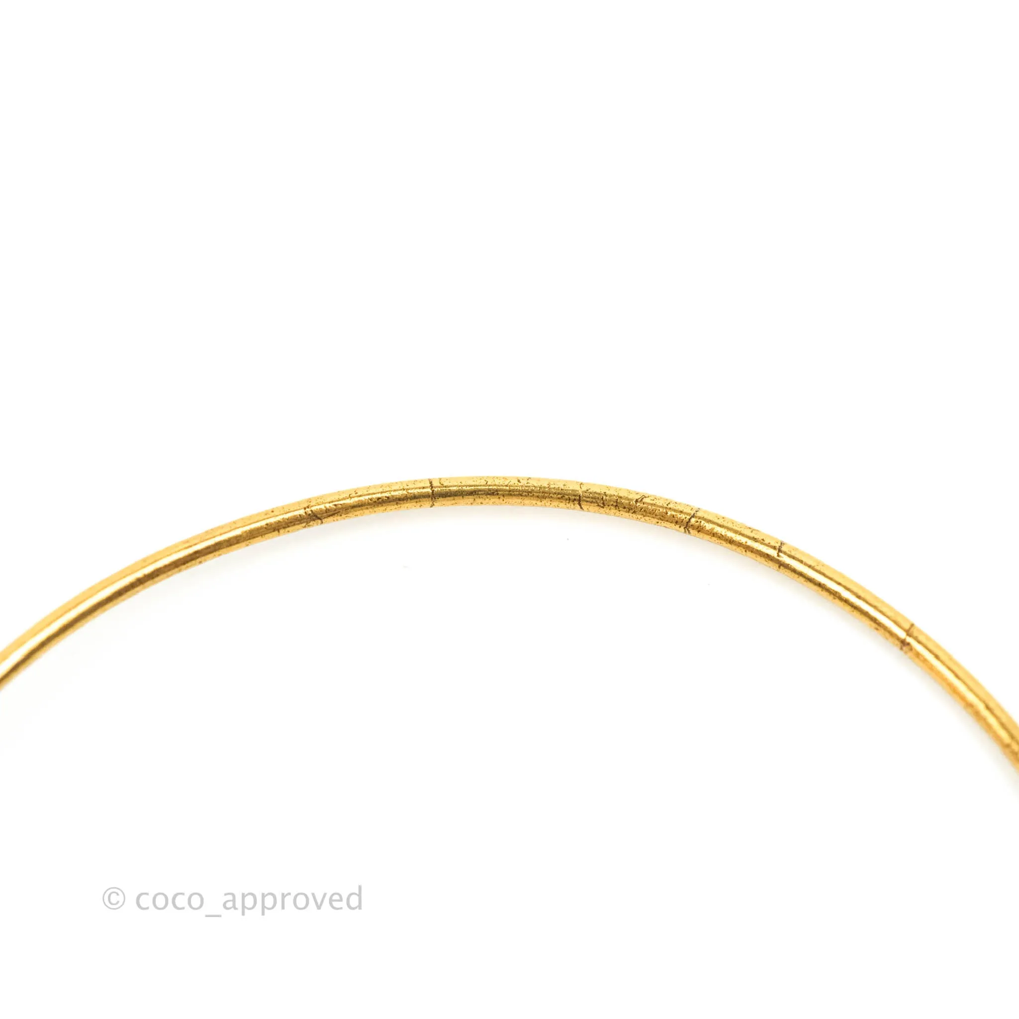 Dior J'adore Hoops Earrings Antique Gold