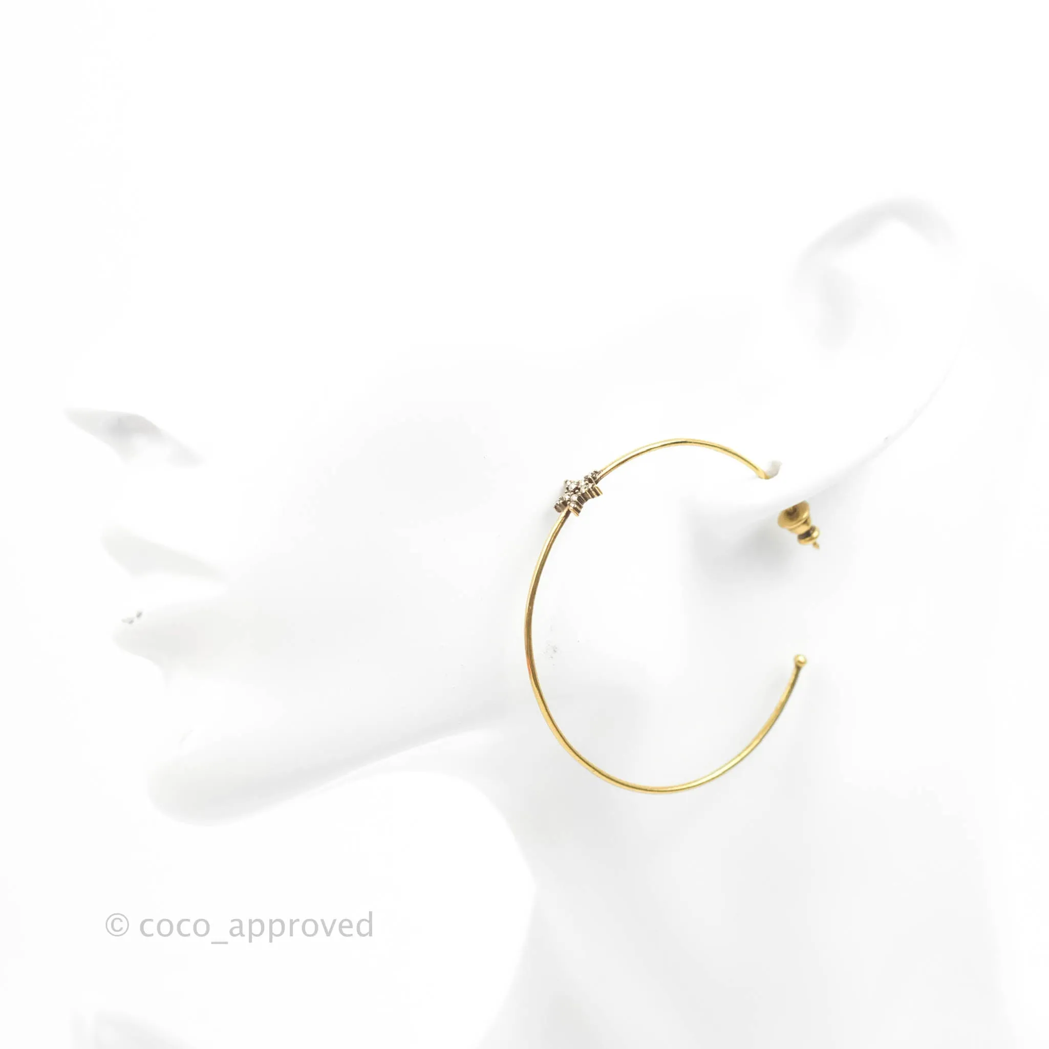 Dior J'adore Hoops Earrings Antique Gold