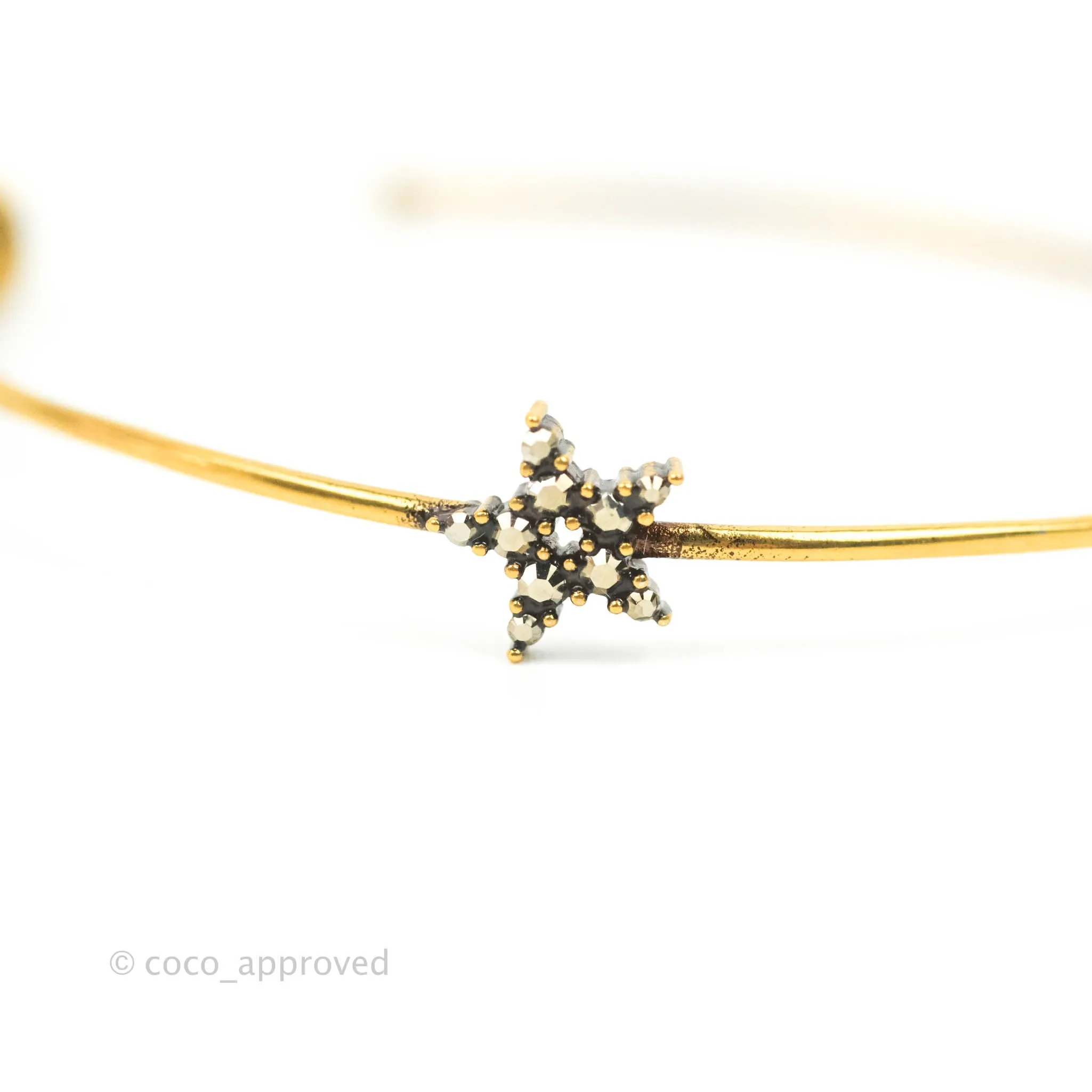 Dior J'adore Hoops Earrings Antique Gold
