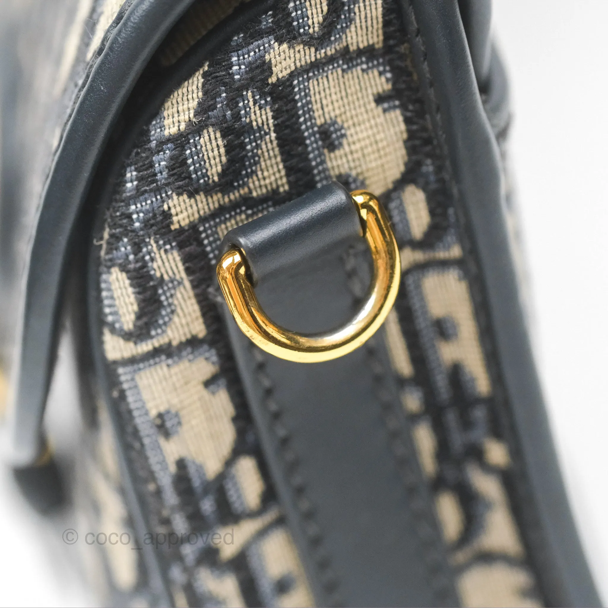 Dior Medium Bobby Bag Blue Oblique Jacquard Canvas