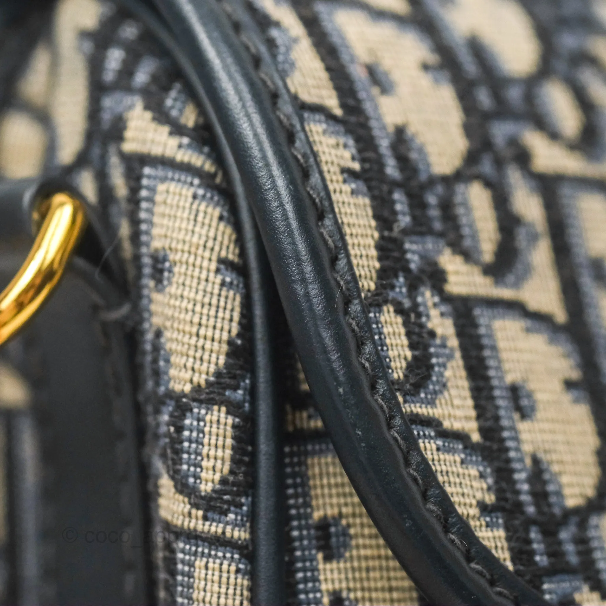 Dior Medium Bobby Bag Blue Oblique Jacquard Canvas