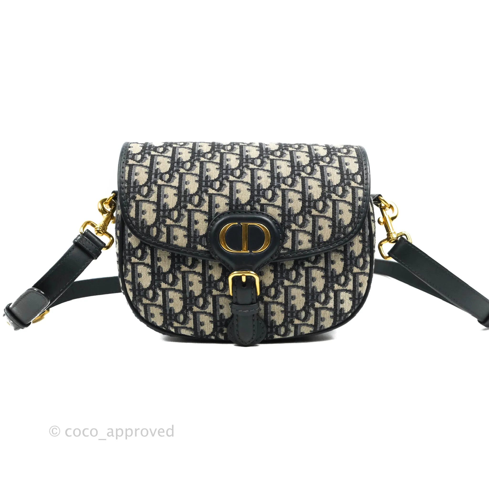 Dior Medium Bobby Bag Blue Oblique Jacquard Canvas