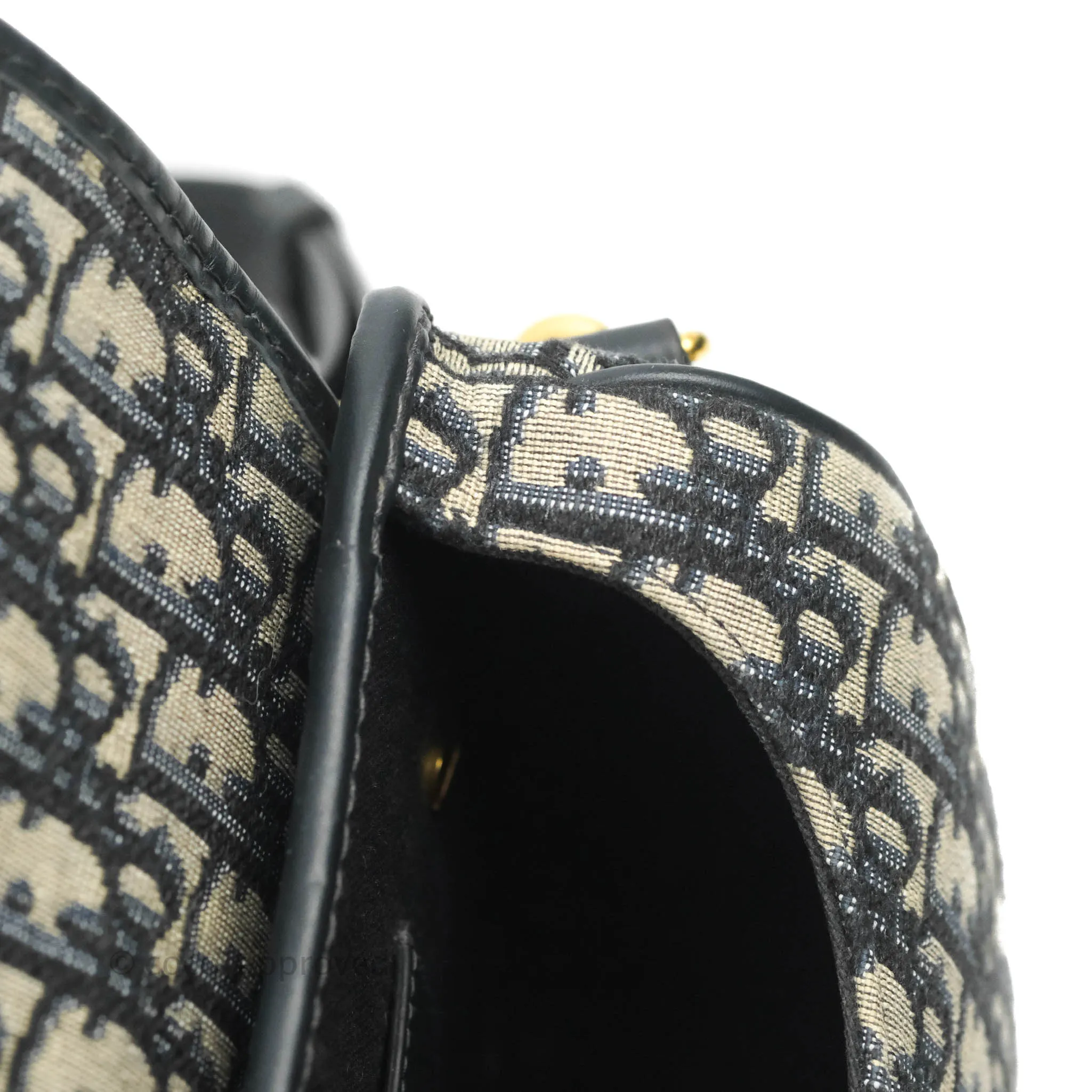 Dior Medium Bobby Bag Blue Oblique Jacquard Canvas