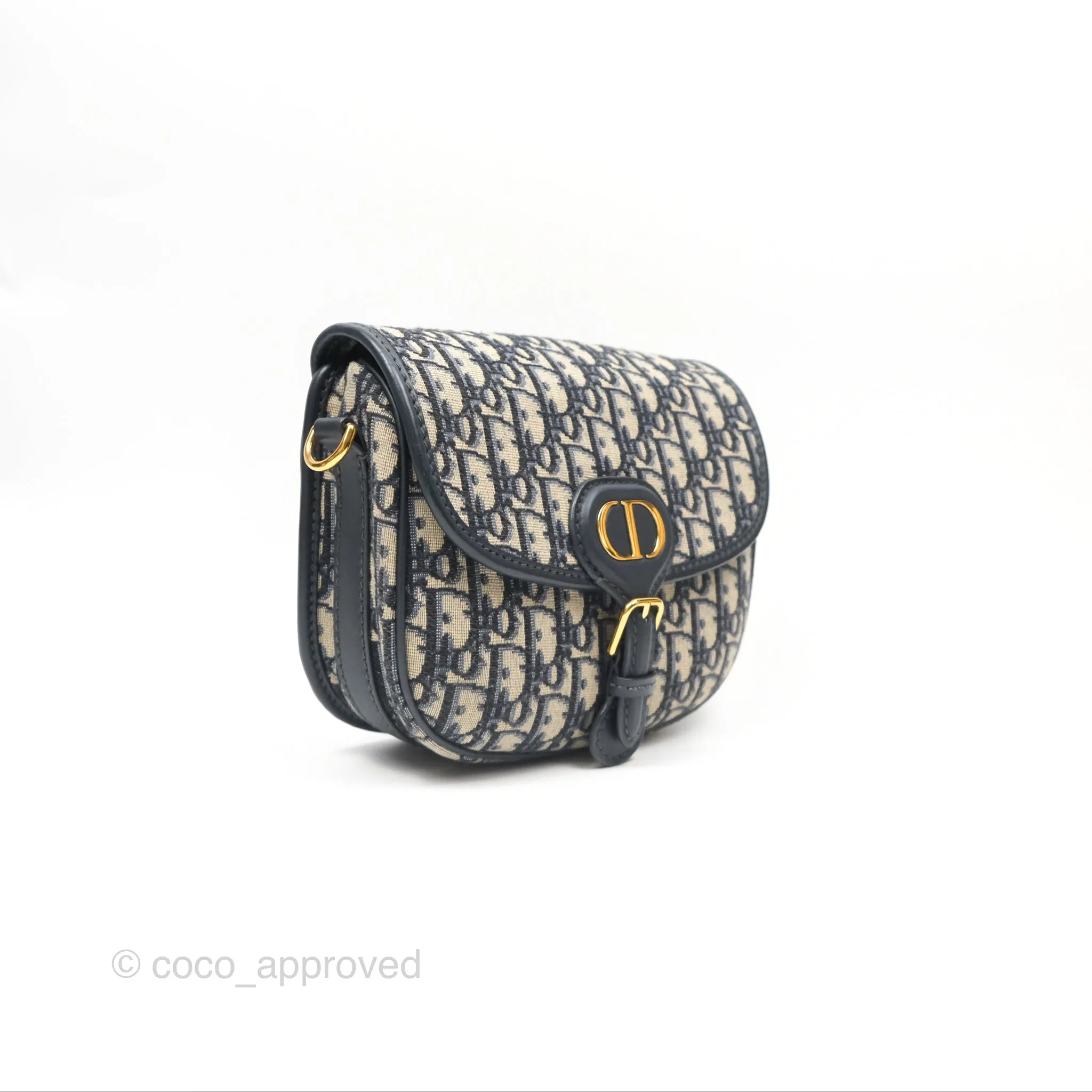 Dior Medium Bobby Bag Blue Oblique Jacquard Canvas