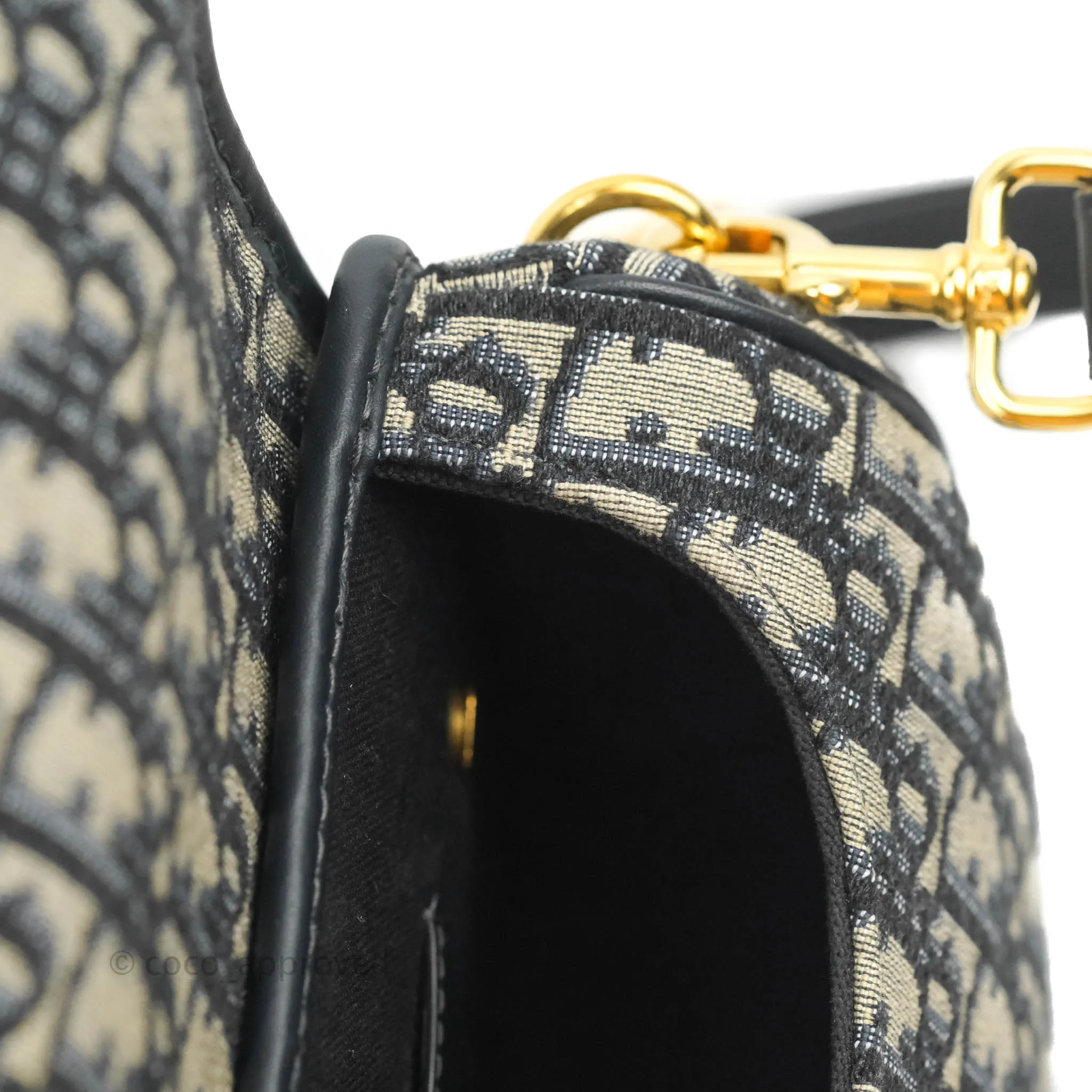 Dior Medium Bobby Bag Blue Oblique Jacquard Canvas
