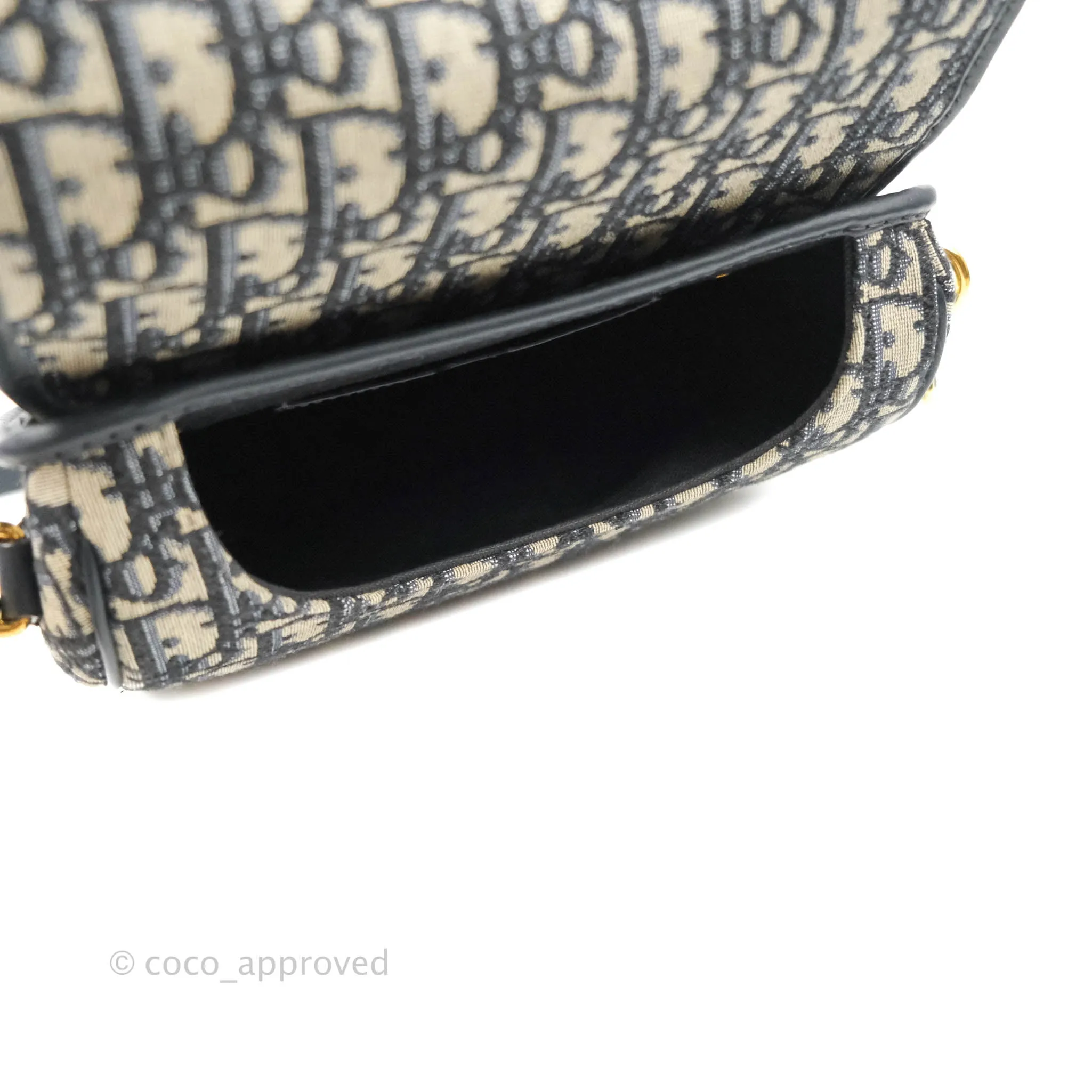 Dior Medium Bobby Bag Blue Oblique Jacquard Canvas