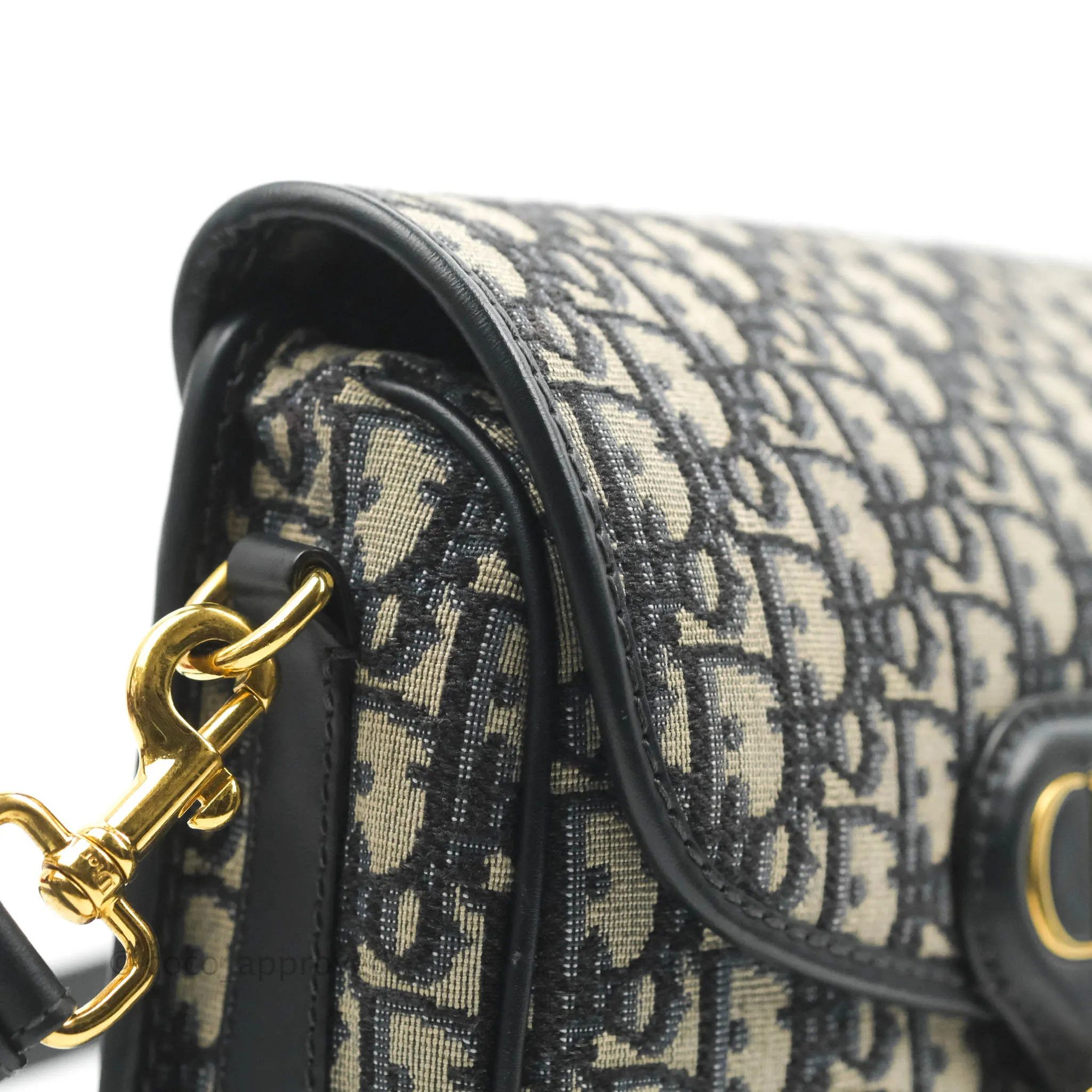 Dior Medium Bobby Bag Blue Oblique Jacquard Canvas