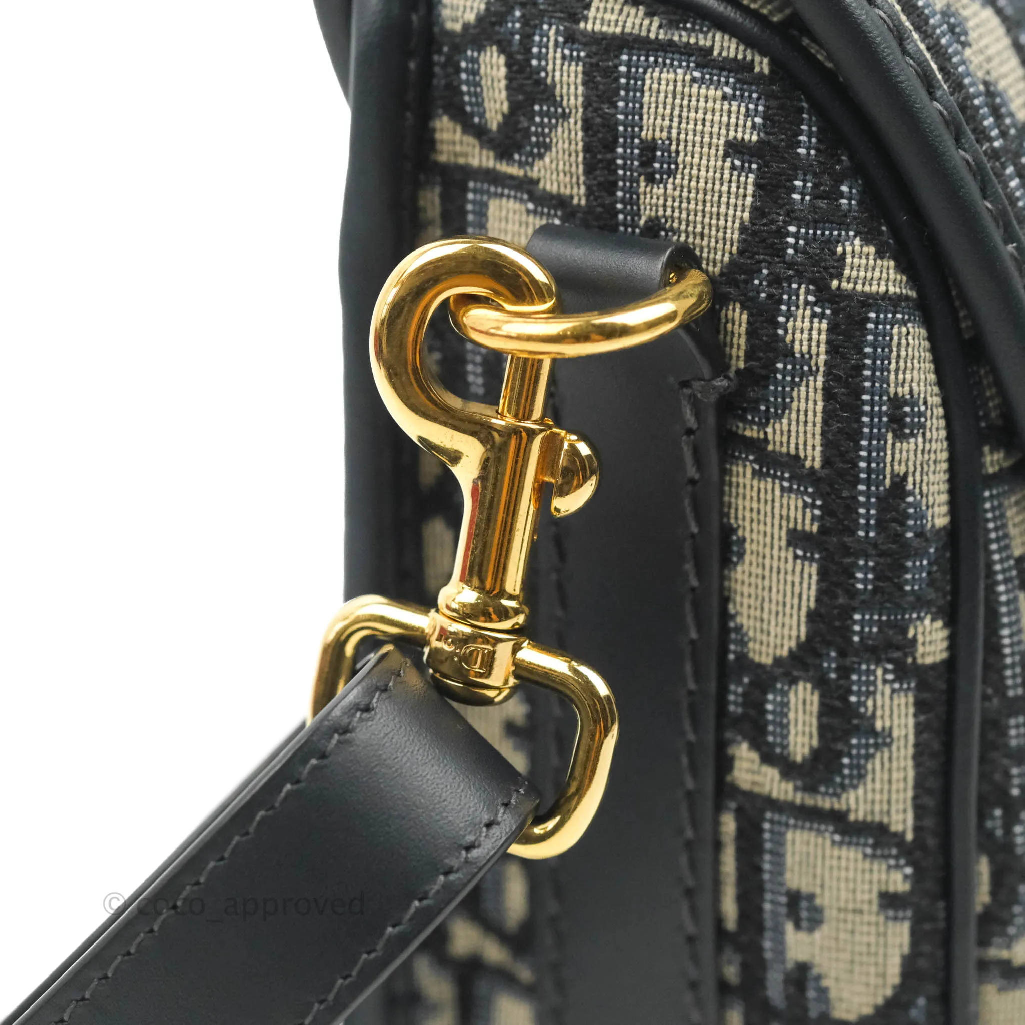 Dior Medium Bobby Bag Blue Oblique Jacquard Canvas